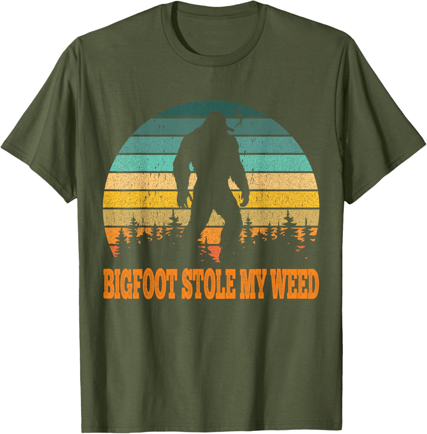Vintage Bigfoot Stole My Weed Funny T-Shirt for Men - Perfect Gift Idea - 11