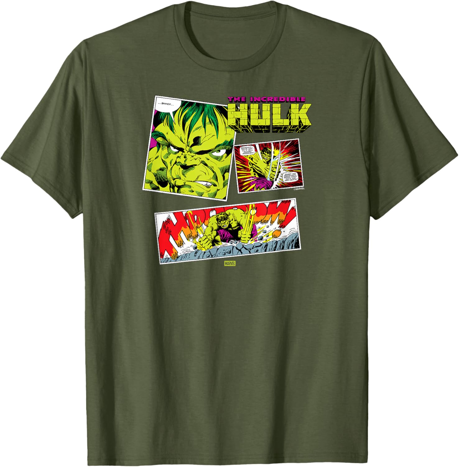 Marvel Hulk Comic Book Panel T-Shirt for Fans of Superhero Apparel - 22
