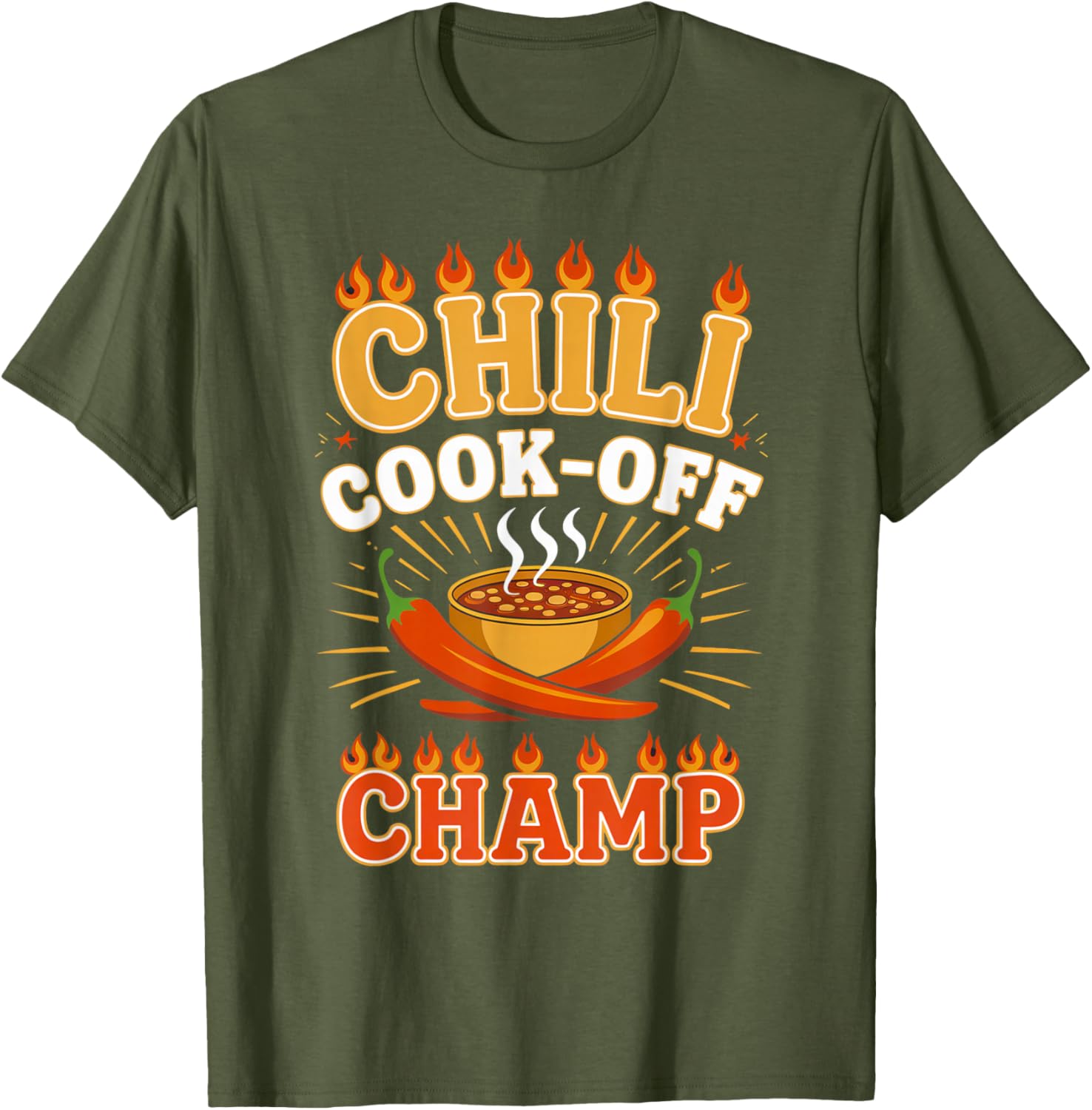 Chili Cook-Off Champion T-Shirt for Spicy Food Contest Lovers - 2