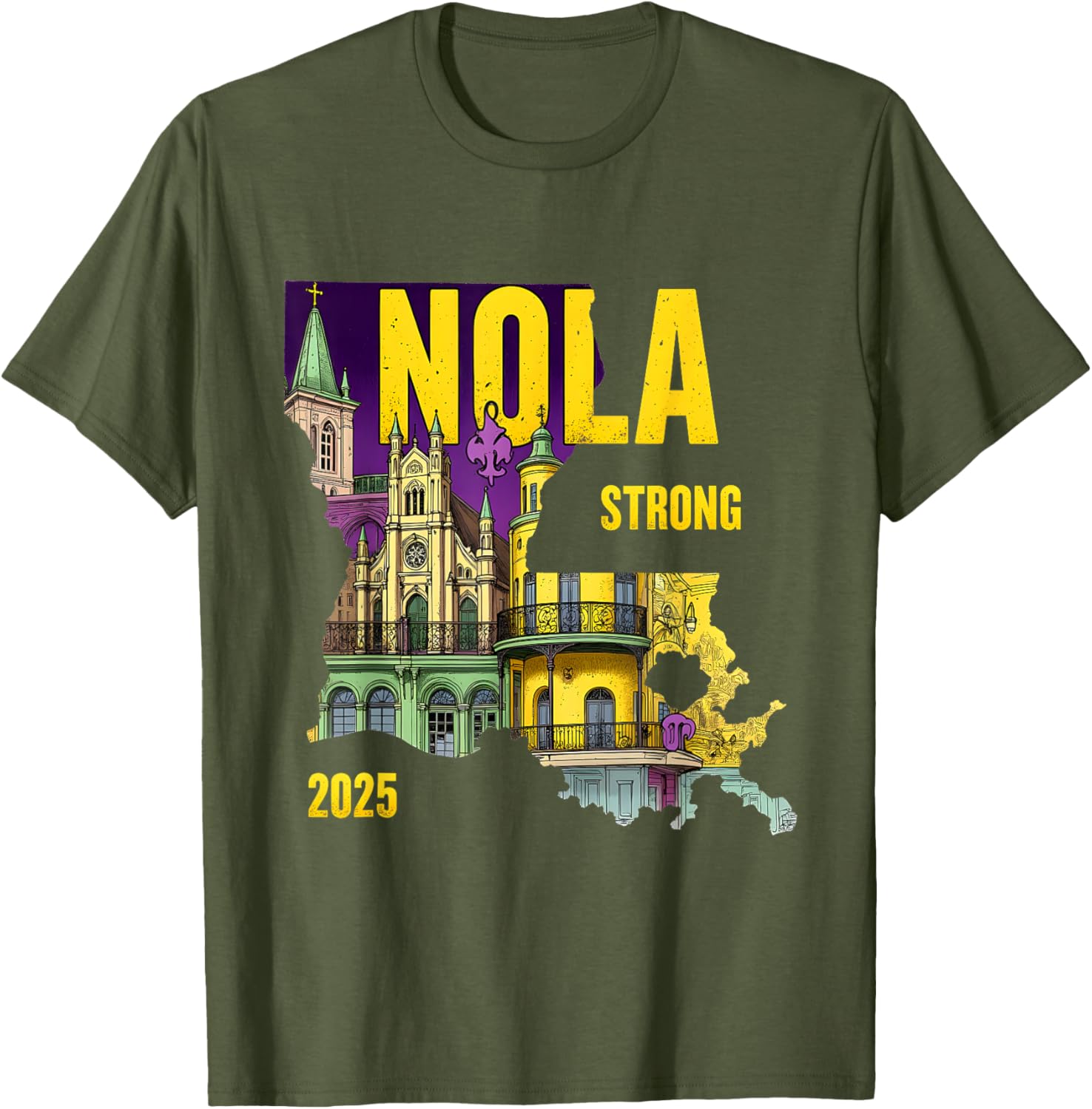 New Orleans Traveling Lovers Costume T-Shirt We Stand NOLA Strong - 16