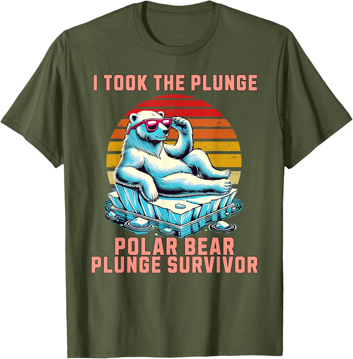 Polar Bear Plunge Survivor 2025 Fun Winter Adventure T-Shirt for Adventurers - 13