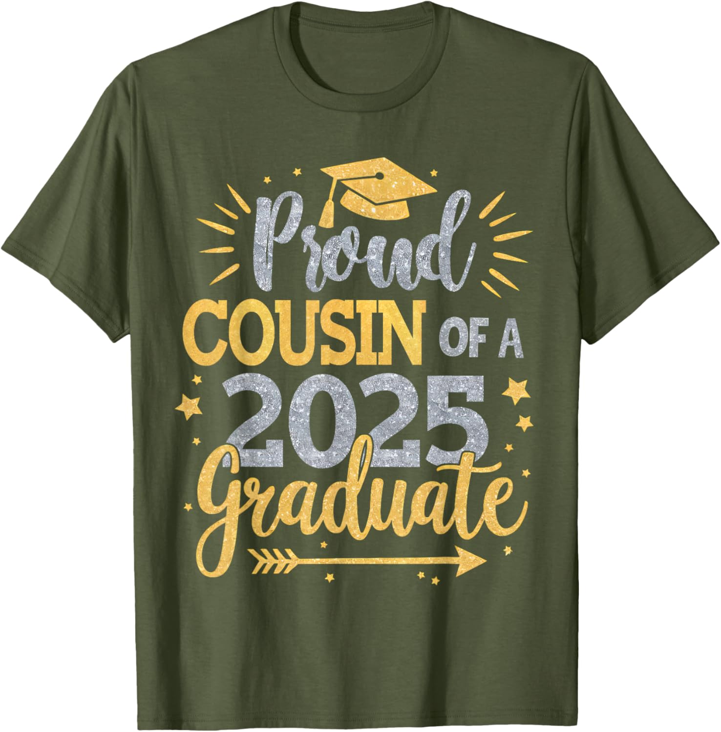 Proud Cousin of Class of 2025 Graduate T-Shirt for Seniors - 19