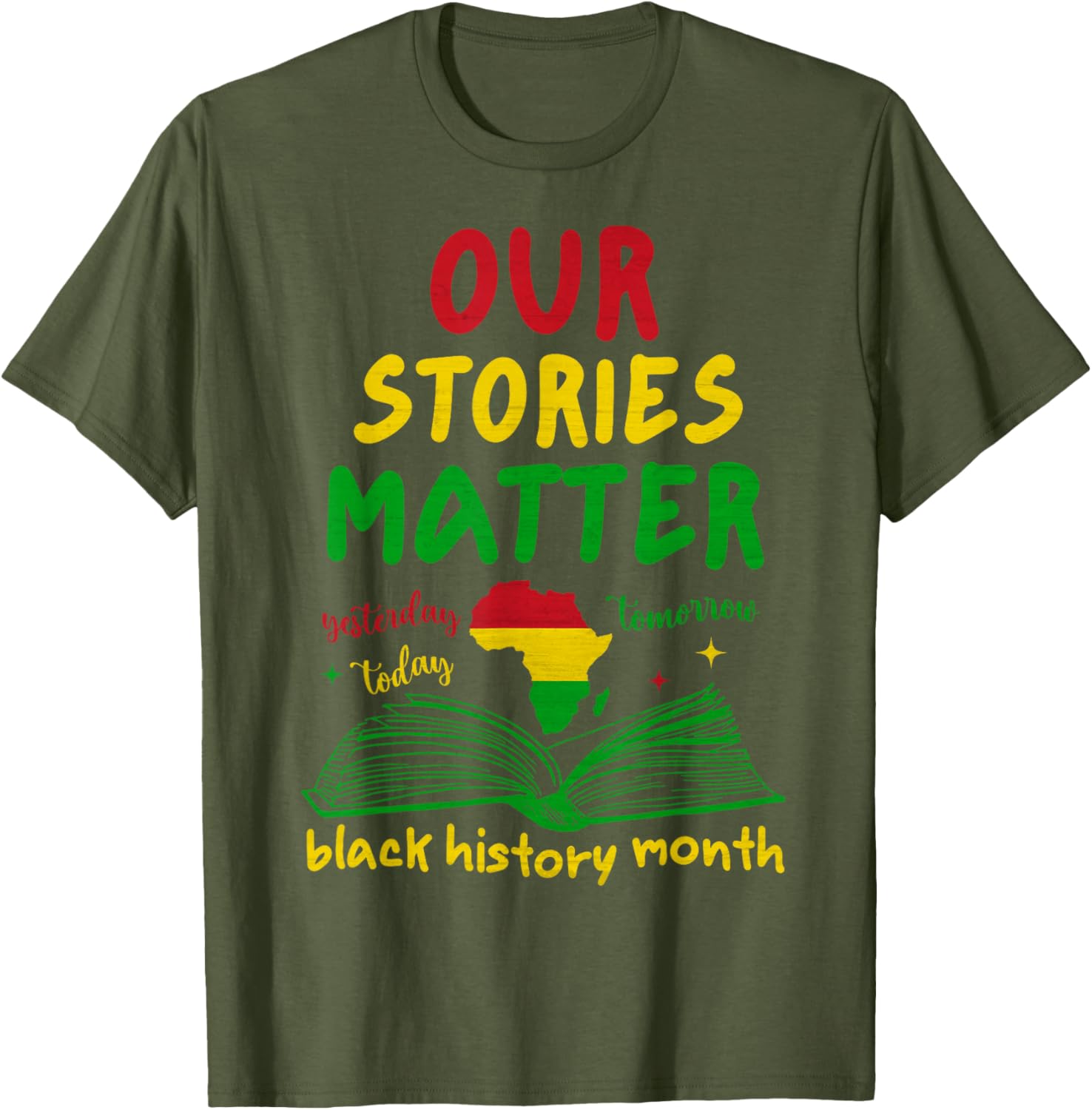 Inspirational Black History Month T-Shirt Our Stories Matter Design - 1