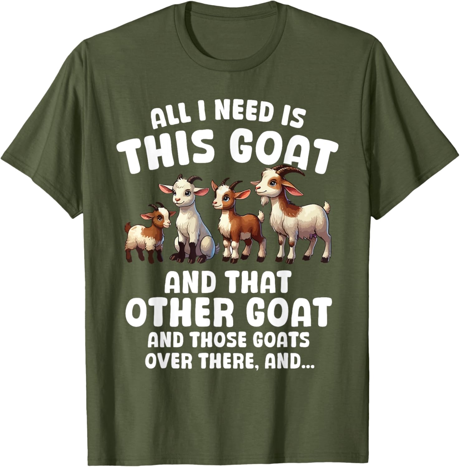 Funny Goat Lover T-Shirt All I Need Is This Cute Farmer Design - 14