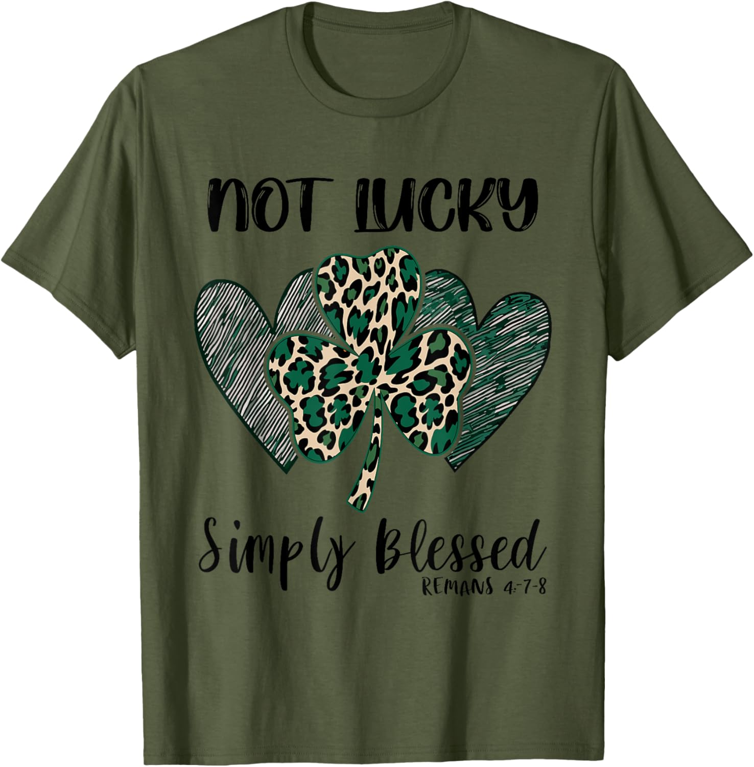 Simply Blessed Shamrock St Patricks Day T-Shirt for Fun Celebrations - 6
