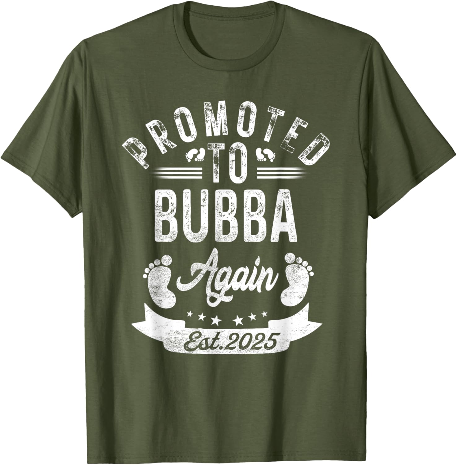 Promoted to Bubba Again EST 2025 Cute Pregnancy Announcement T-Shirt - 22