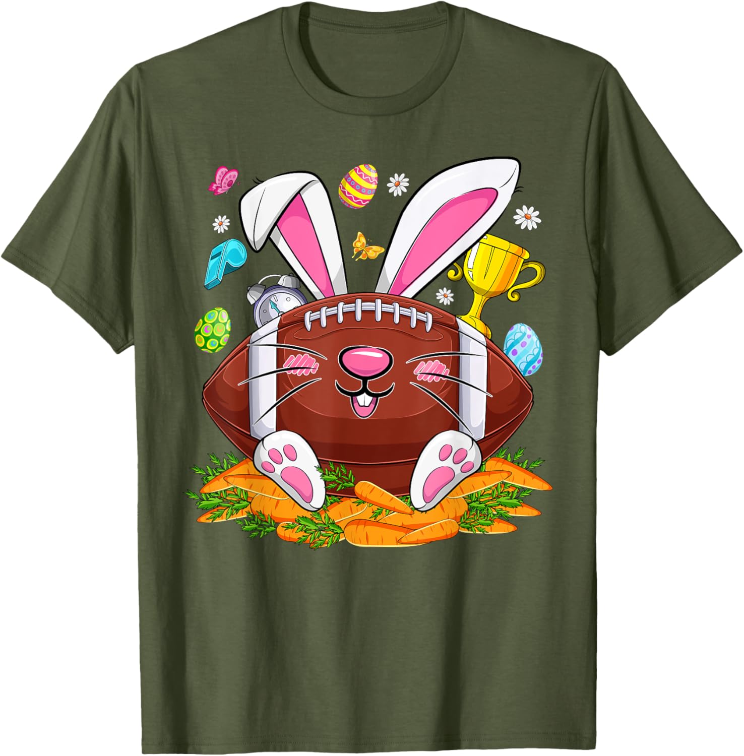 Funny Bunny Face Eggs T-Shirt for Men and Boys - Happy Easter Day Apparel - 25