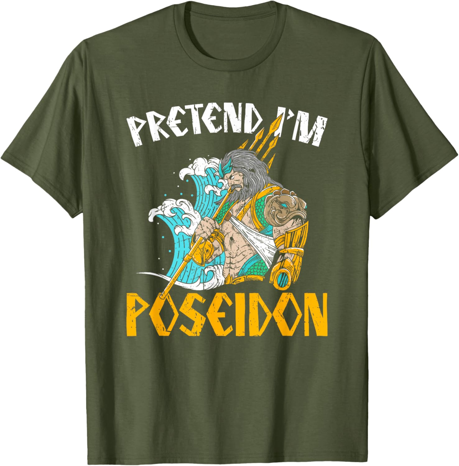 Pretend I'm Poseidon T-Shirt, Ancient Greek Mythology Apparel for Fans - 2