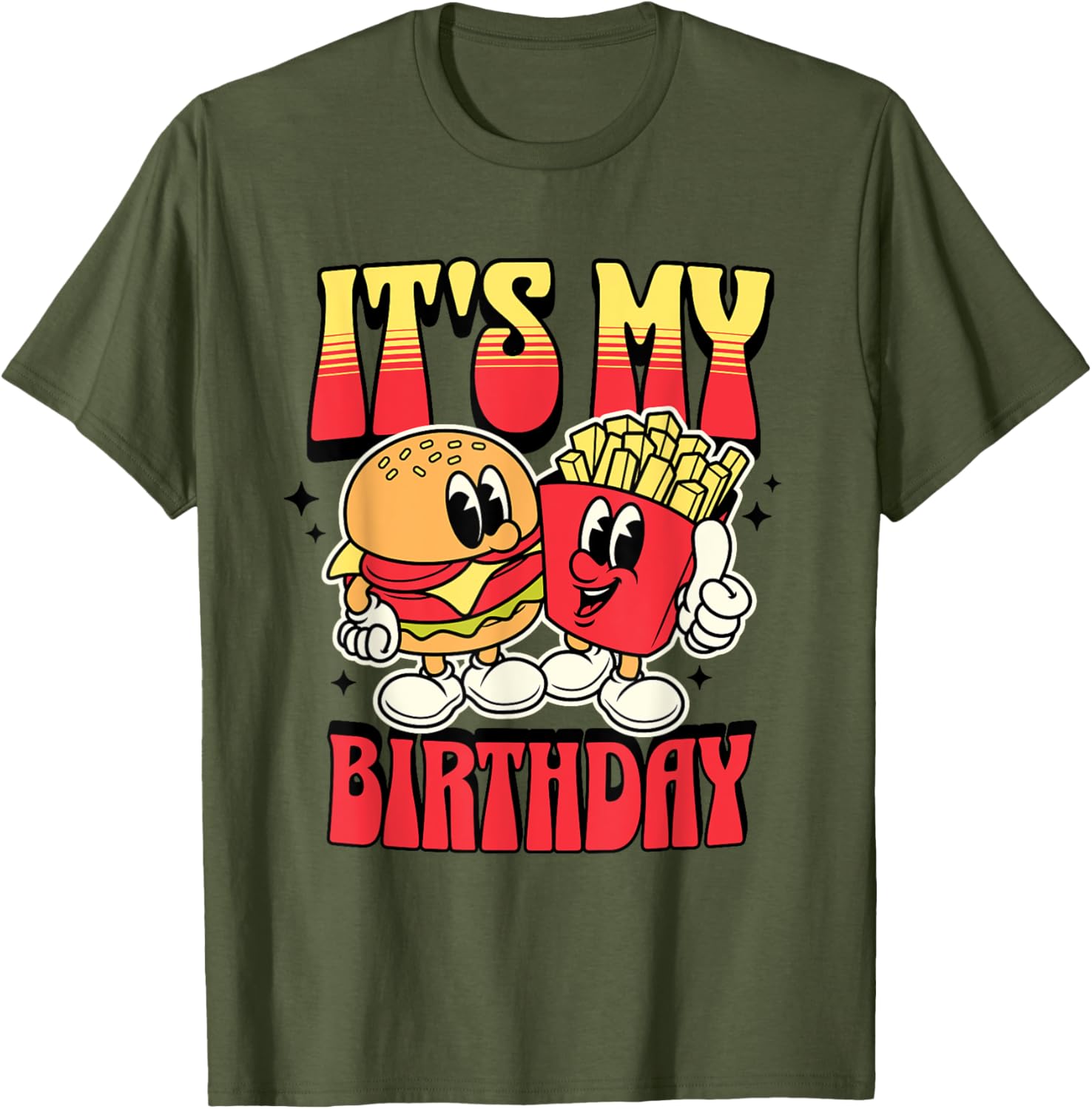 Burger Birthday Party T-Shirt for Fun Burger and Fries Lovers - 12