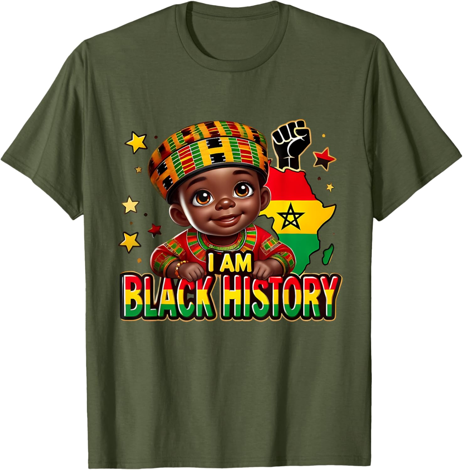 Cute Afro Peekaboo Boy T-Shirt Perfect for Black History Month Celebration - 13