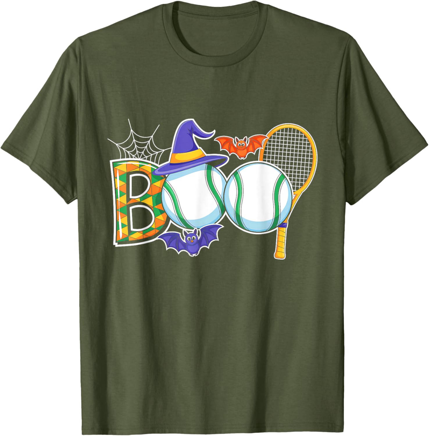 Creepy Pumpkin Tennis Lover T-Shirt for Halloween Fun and Sports Spirit - 4