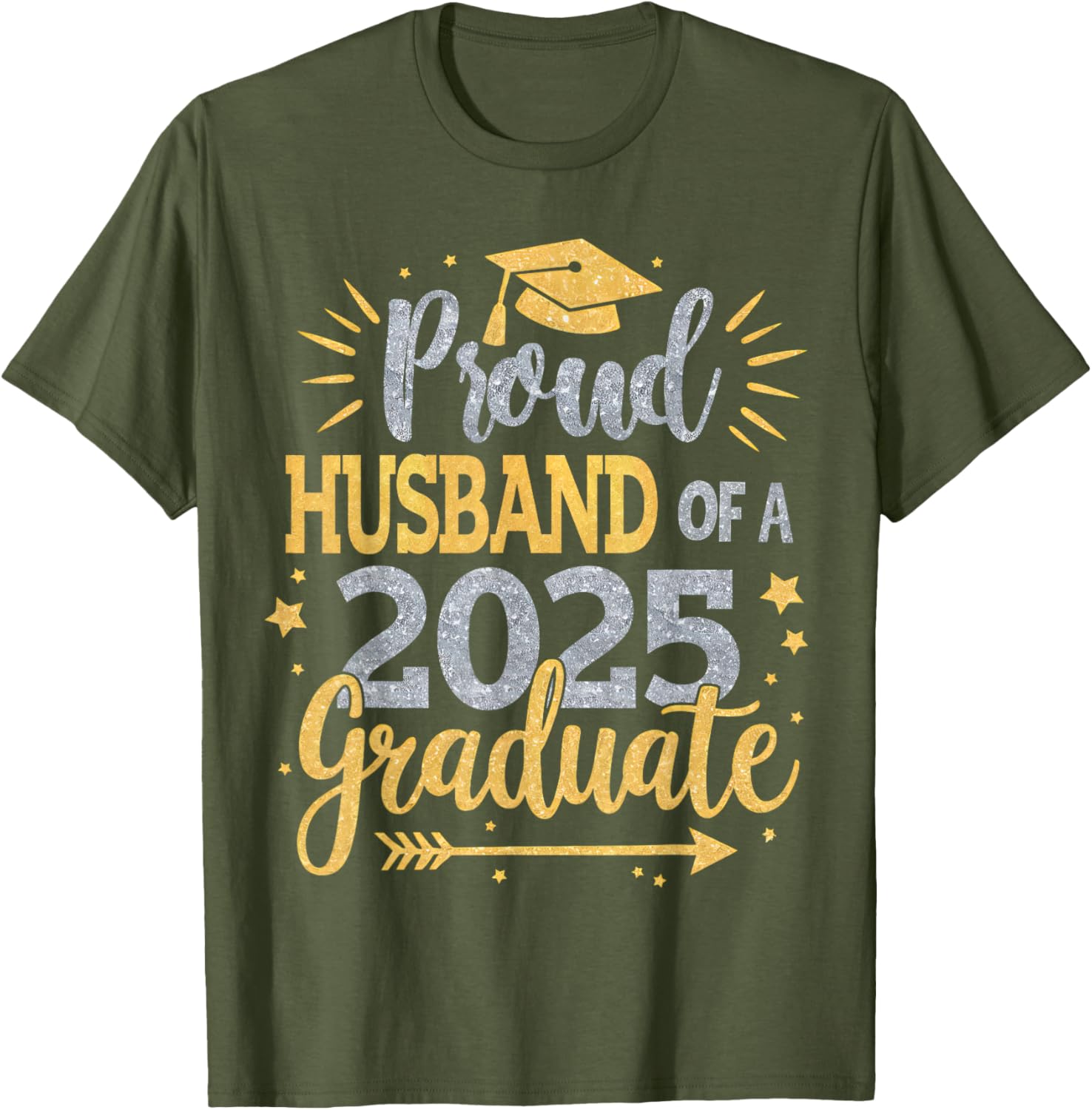 Proud Husband of a Class of 2025 Graduate T-Shirt for Seniors - 21