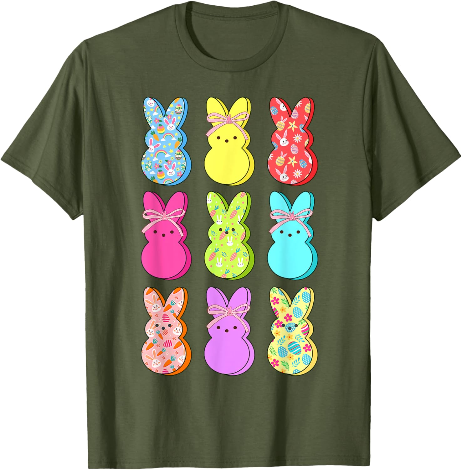 Easter Bunny Floral Bow T-Shirt for Rabbit Lovers - Perfect for Girls and Women - 25
