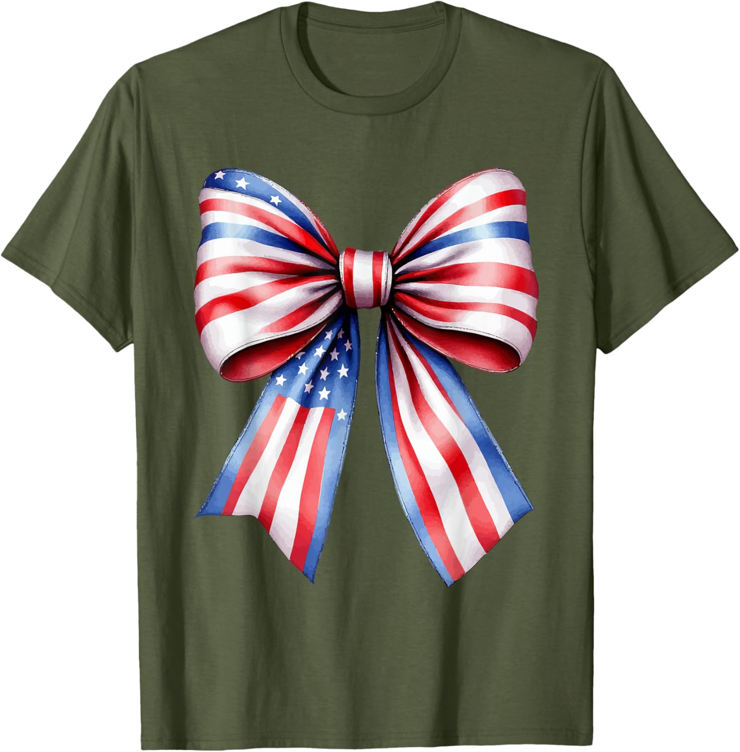 Patriotic USA Bow Tee for July 4th and Memorial Day Celebrations - 6