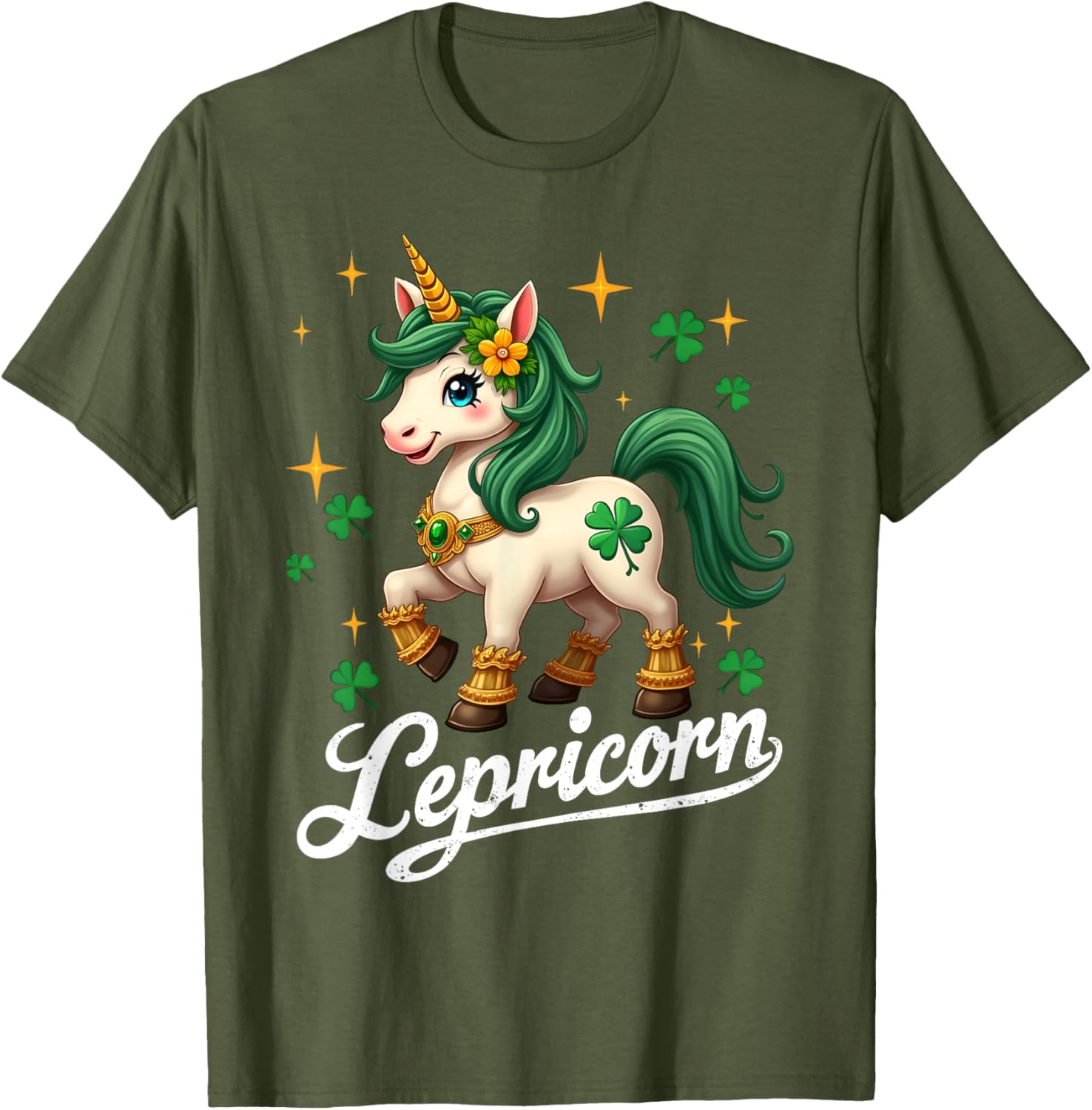 Cute St Patricks Day Unicorn T-Shirt for Girls - St Patty's Style - 22