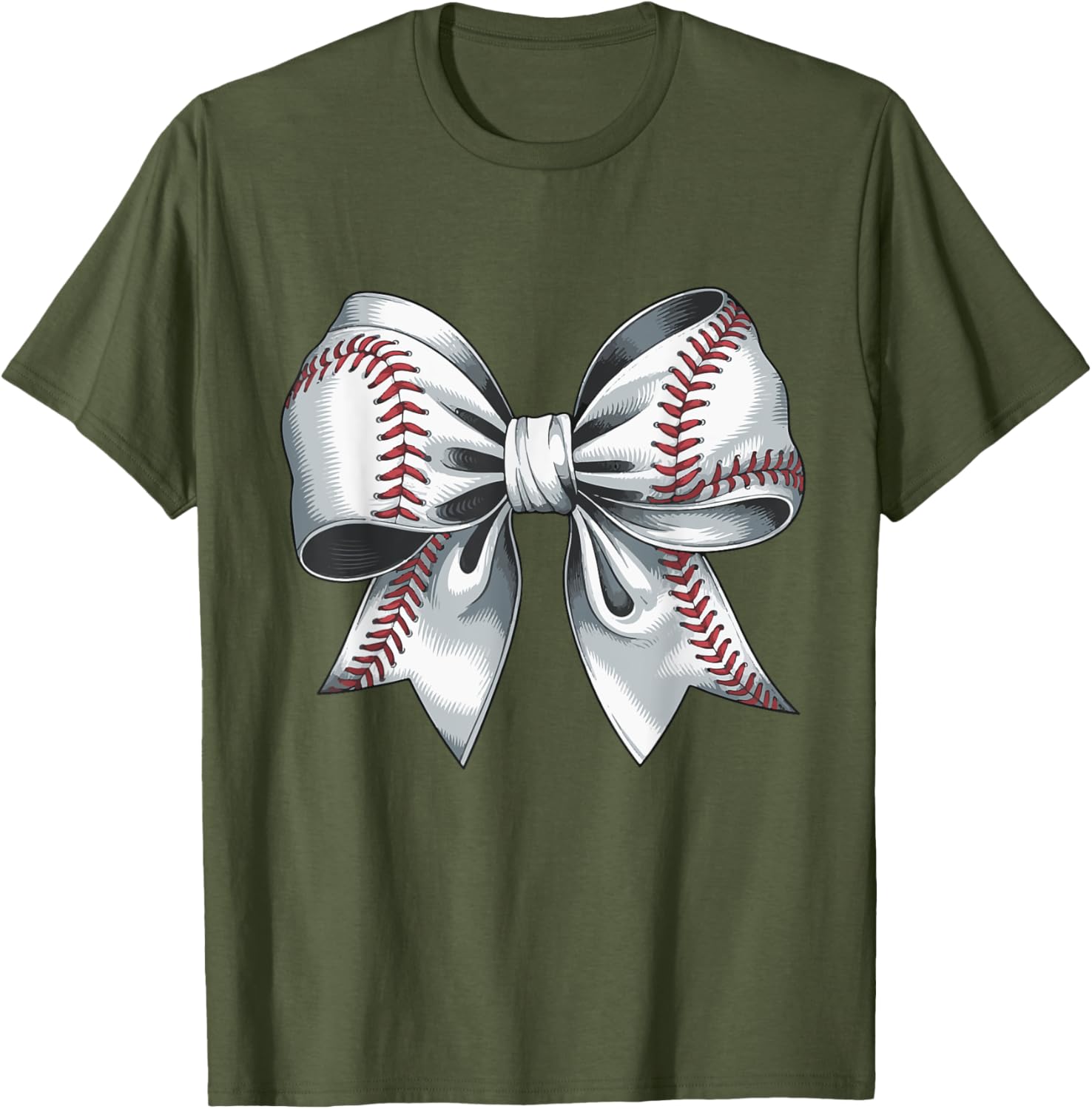 Cute Baseball Bow T-Shirt for Moms - Perfect Gift for Baseball Moms - 20