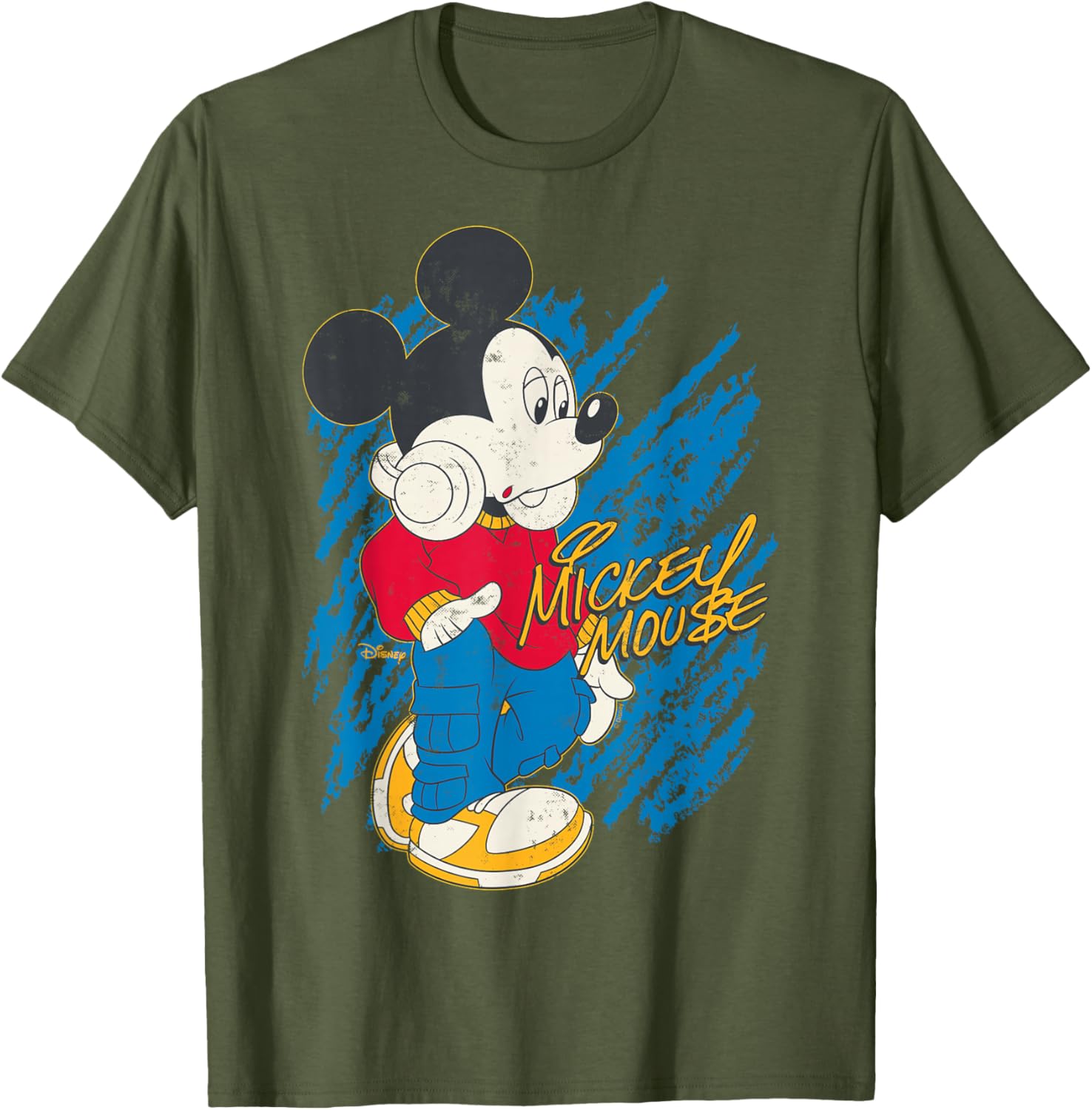 Mickey Mouse Laid Back T-Shirt with Headphones for Casual Style - 1