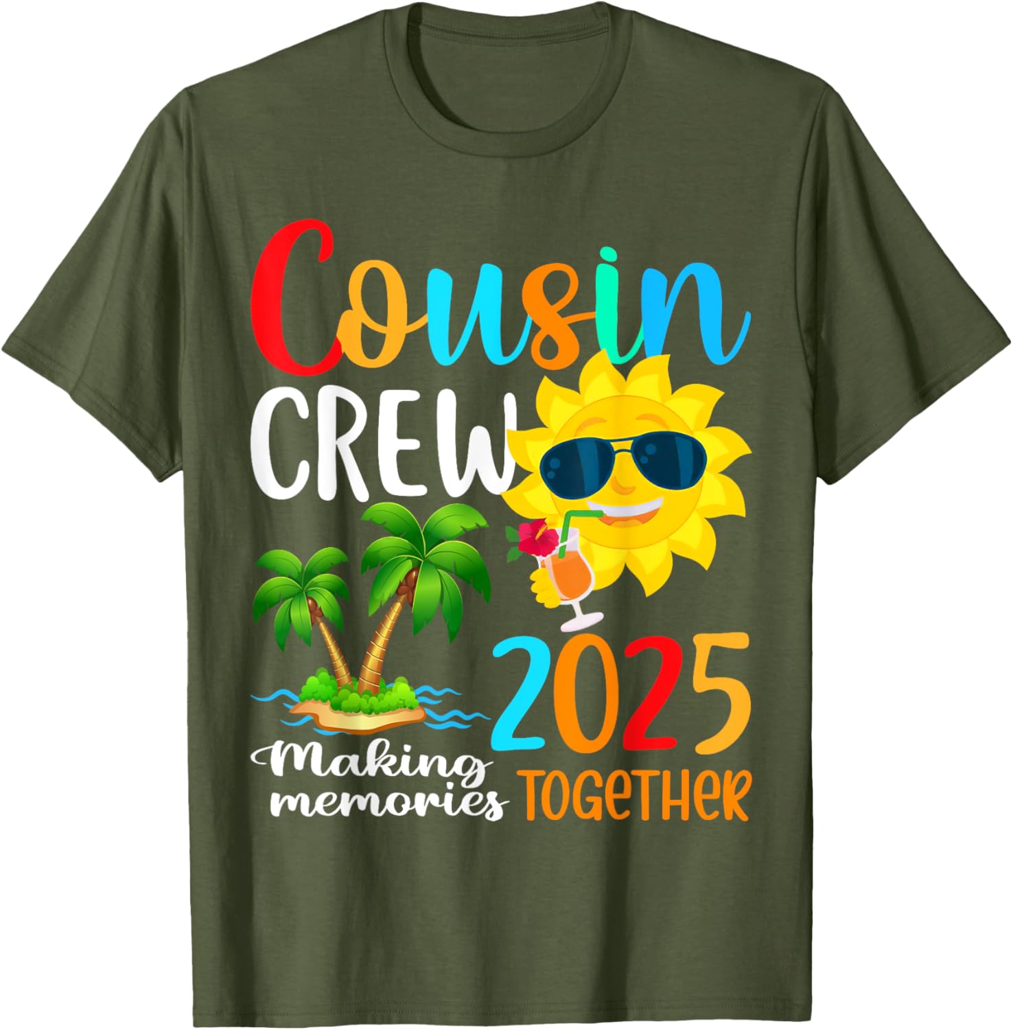 Cousin Crew 2025 Summer Beach Family Matching T-Shirt for Fun Vacations - 24