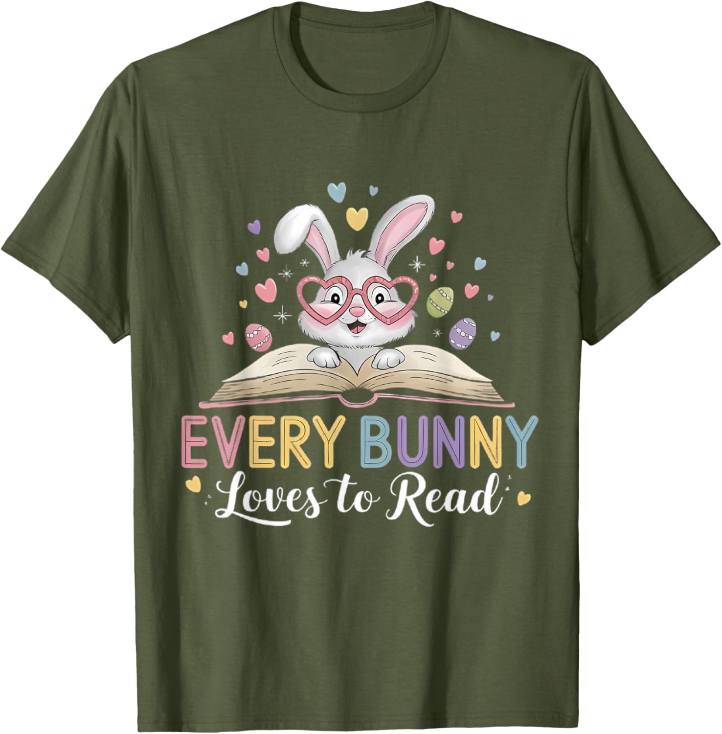 Every Bunny Loves to Read Cute Rabbit Bookworm T-Shirt for Book Lovers - 7