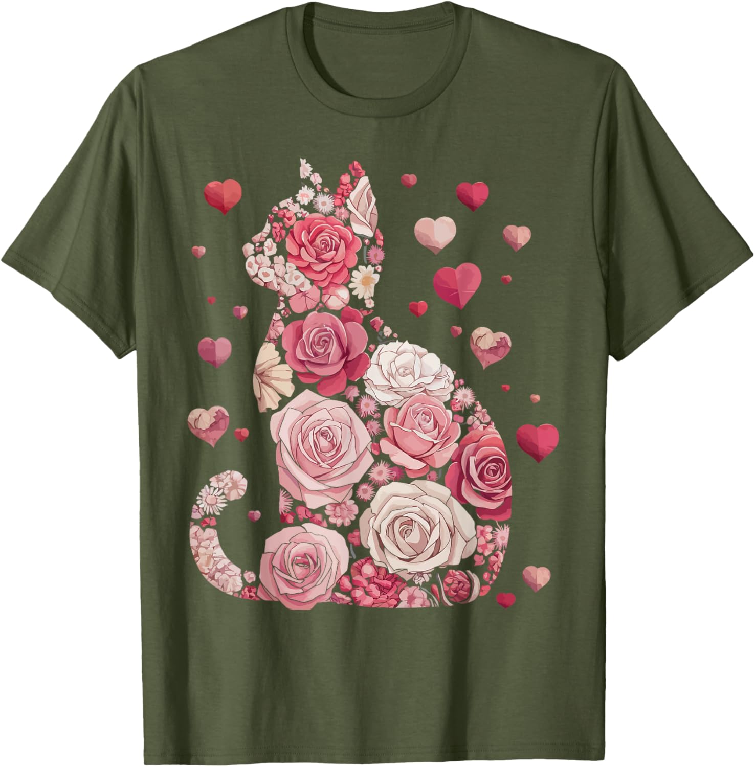 Cute Happy Meowentine's Day Cat T-Shirt for Girls and Women - 10