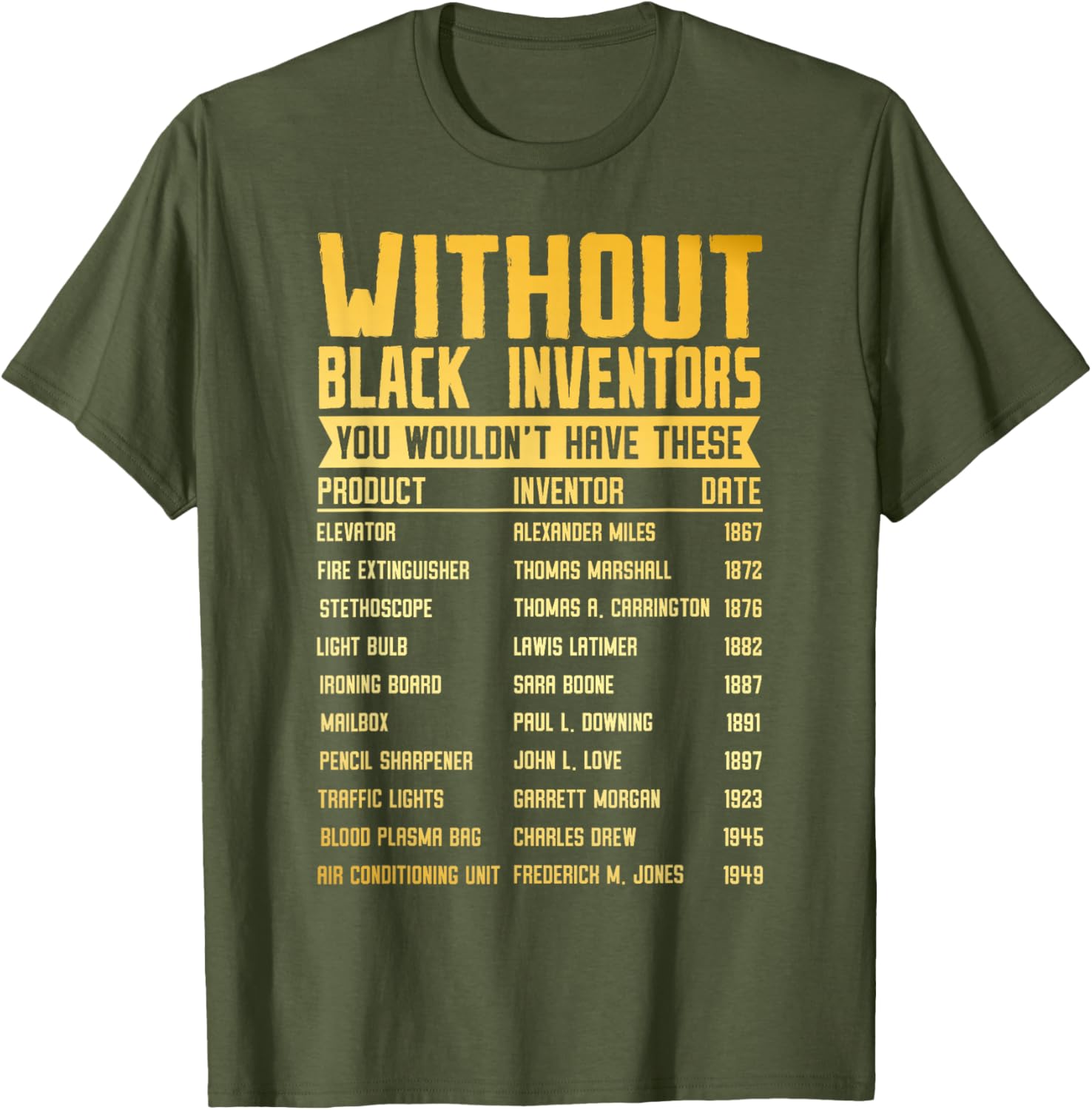 Celebrate Black History with Our Forgotten Black Inventors T-Shirt - 4