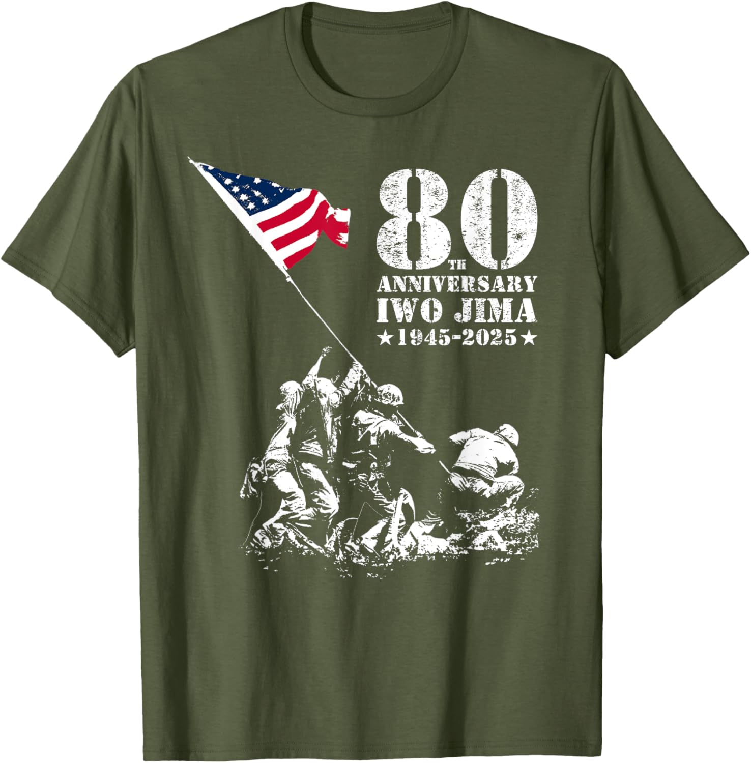 80th Anniversary Iwo Jima WWII Veterans T-Shirt for Honor and Remembrance - 16