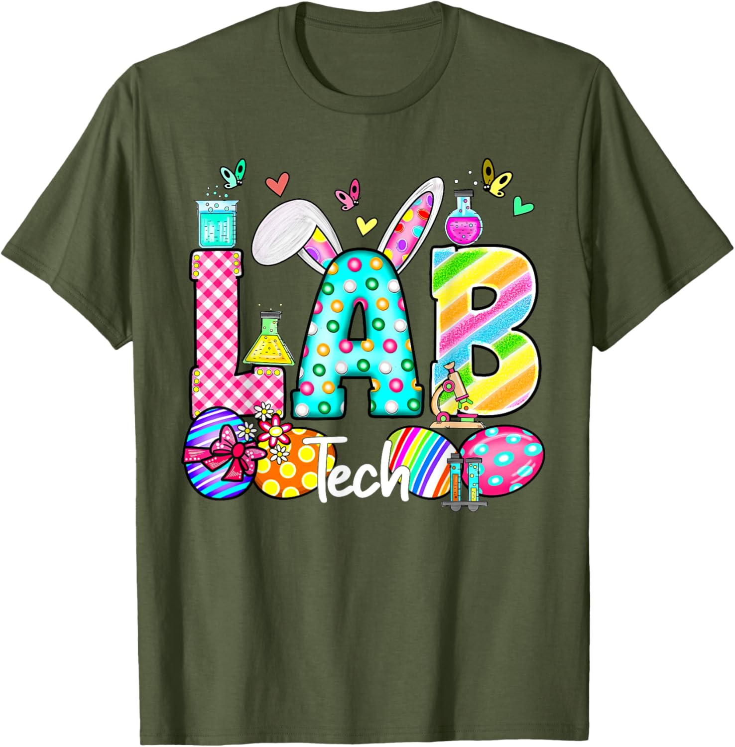 Easter Lab Tech Bunny T-Shirt for Scientists and Teachers - Fun Gift Idea - 18
