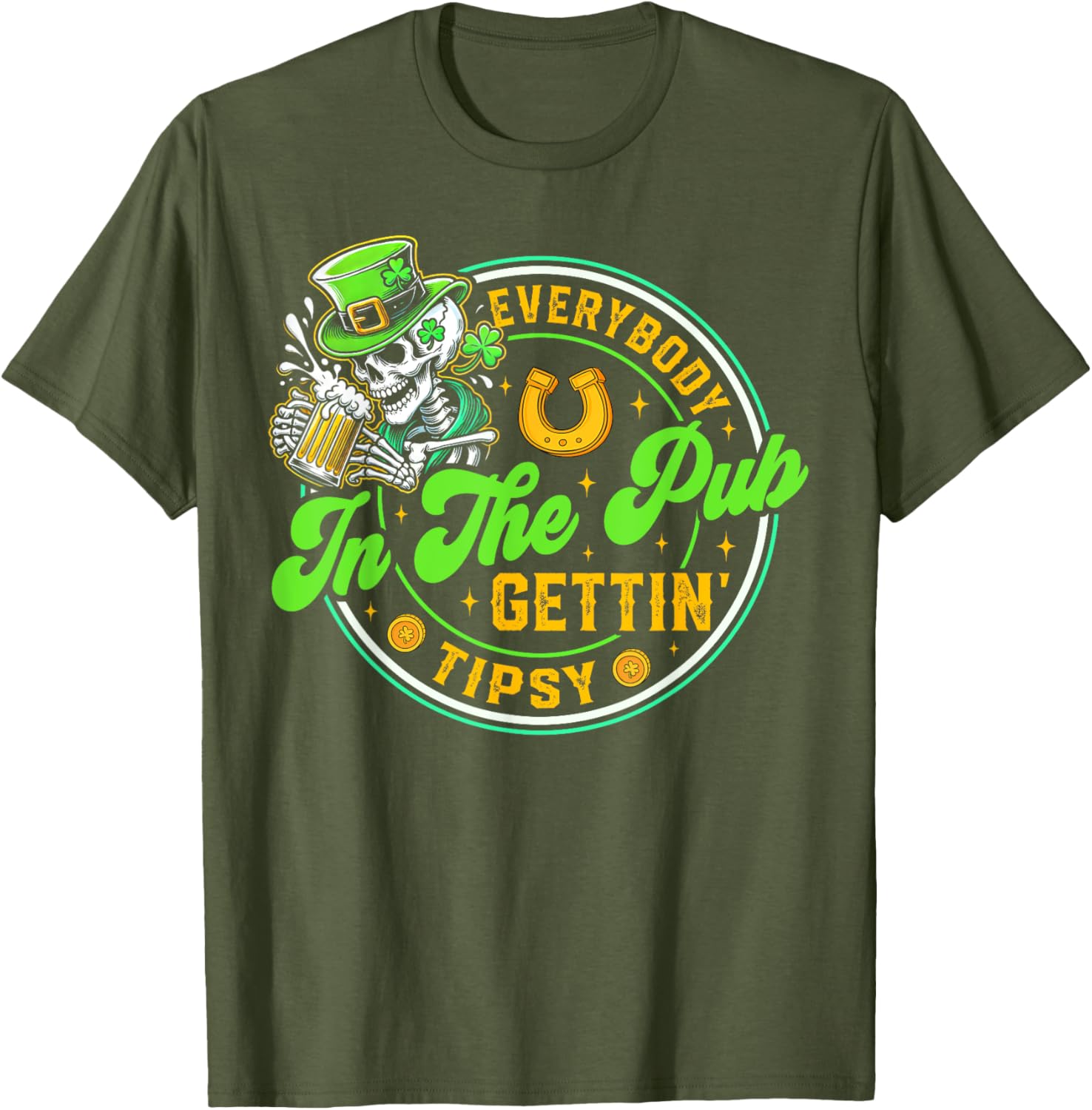 Tipsy in the Pub St Patricks Day T-Shirt for Men and Women - 14