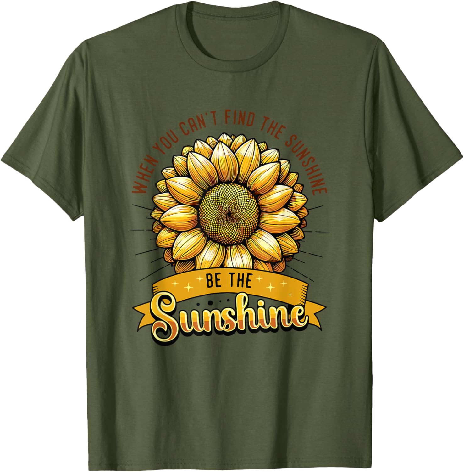 Be the Sunshine Sunflower T-Shirt for Positive Vibes and Comfort - 14