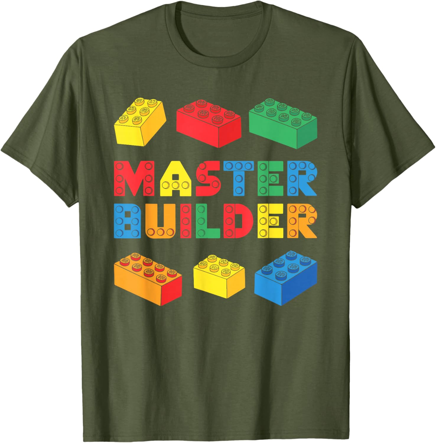 Master Builder T-Shirt for Kids and Adults with Fun Brick Design - 5