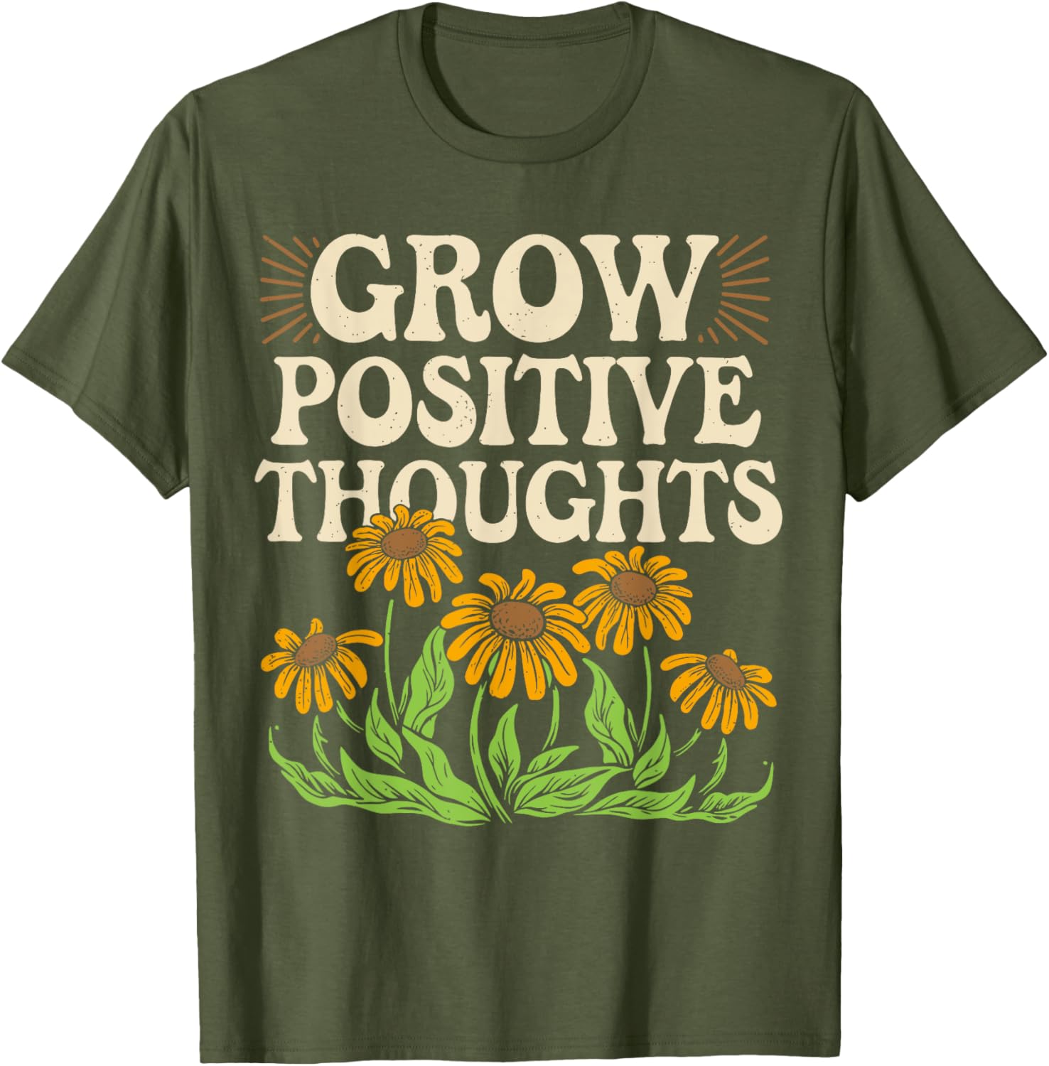 Grow Positive Thoughts T-Shirt for Mental Health Awareness and Style - 13