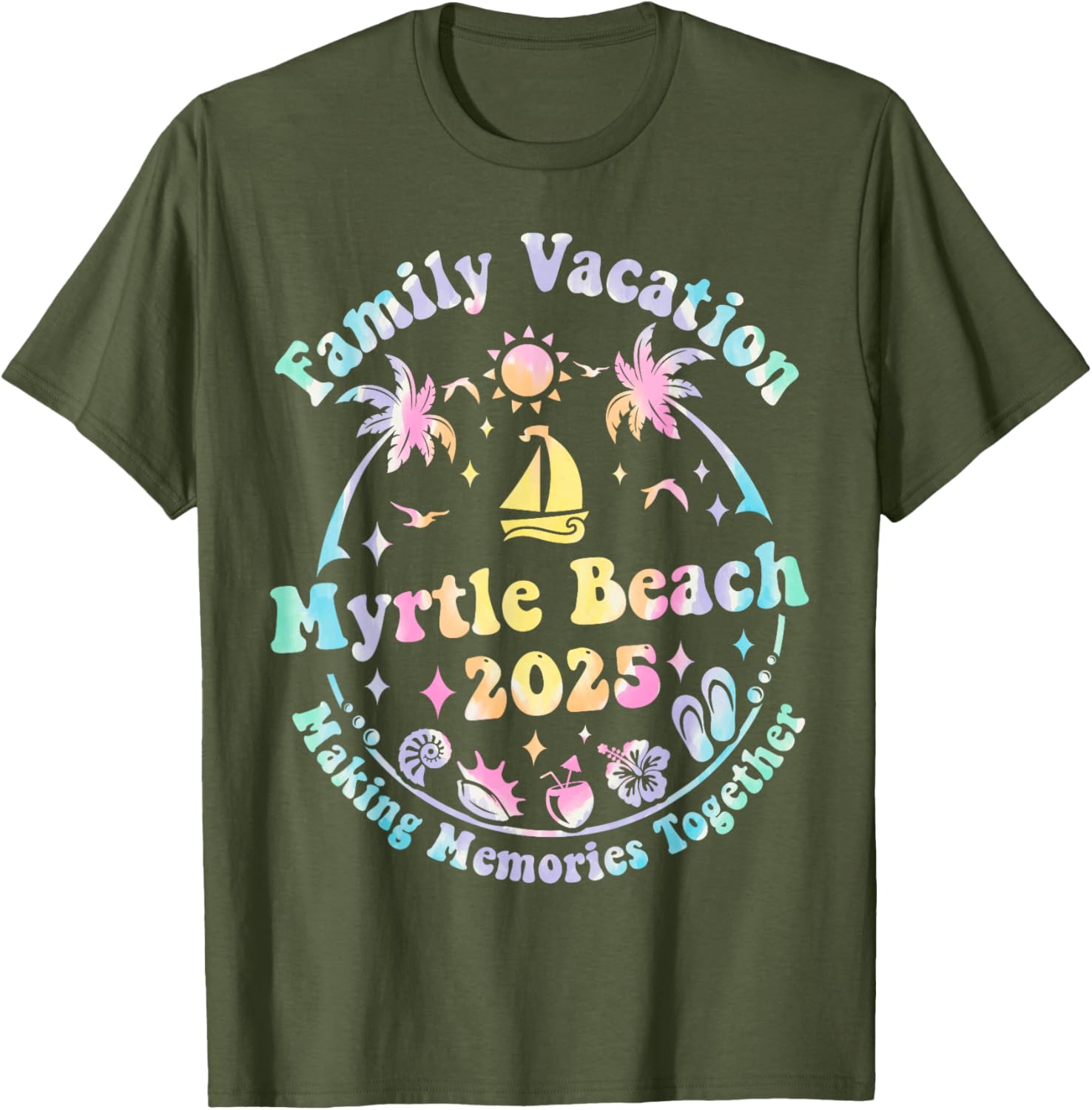 Family Vacation Myrtle Beach 2025 Matching Summer T-Shirt for Fun Times - 23