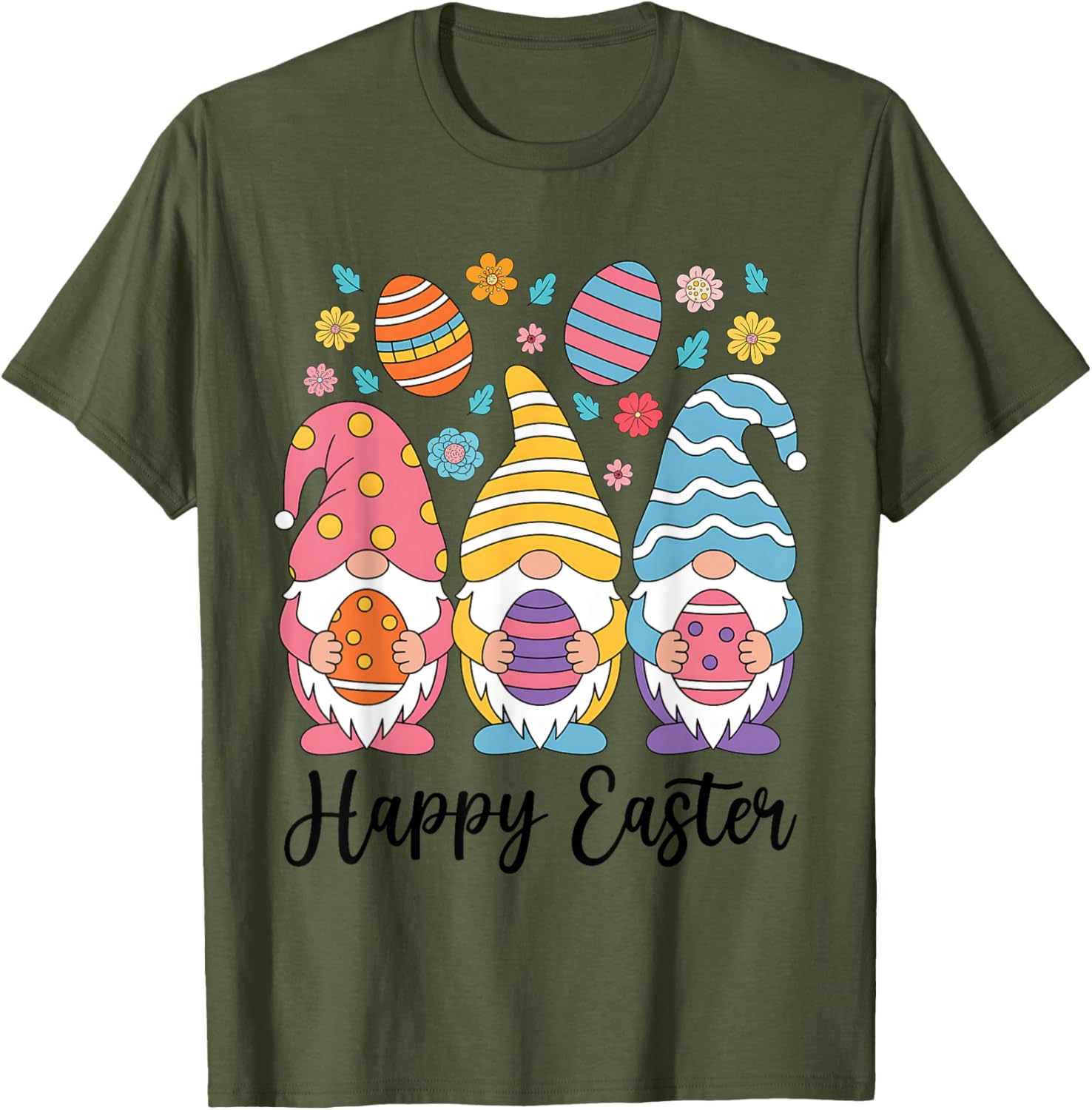 Happy Easter Gnomes T-Shirt for Women Girls Kids Perfect for Egg Hunts - 14