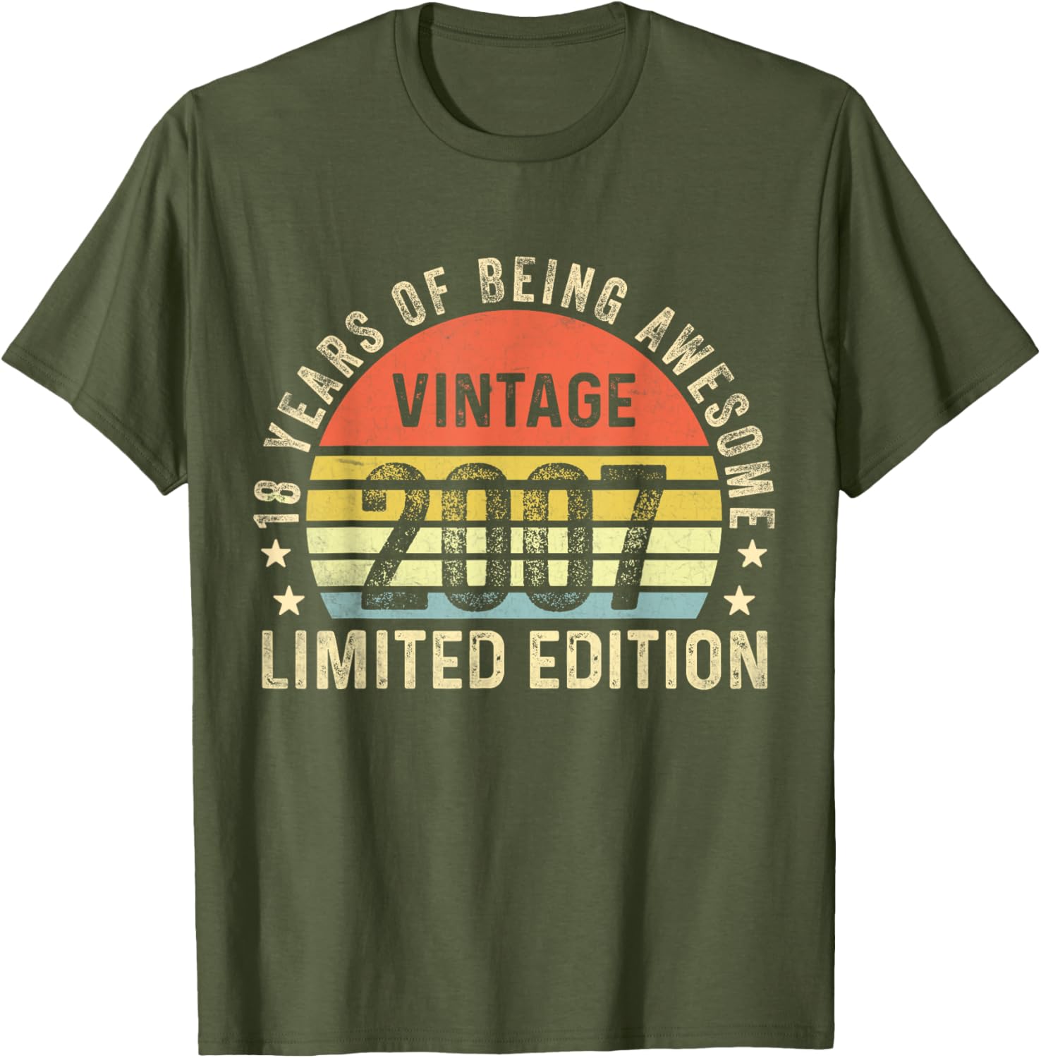 Vintage 2007 Limited Edition 18th Birthday T-Shirt Cool Gift Idea - 13
