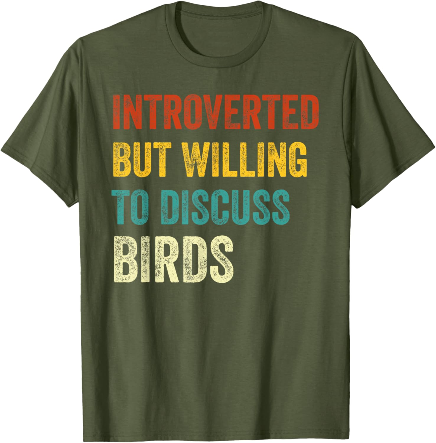 Introverted But Willing to Discuss Birds Retro T-Shirt for Bird Lovers - 6