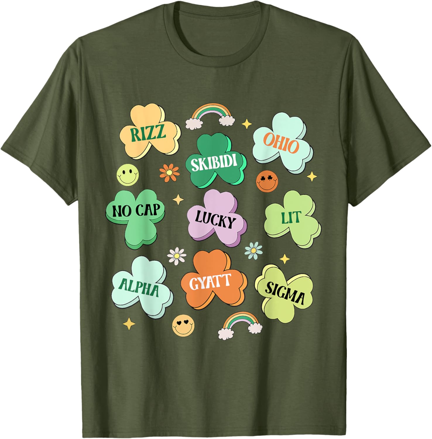 Funny Skibidi St Patricks Day Shamrock T-Shirt for Kids and Teens - 2