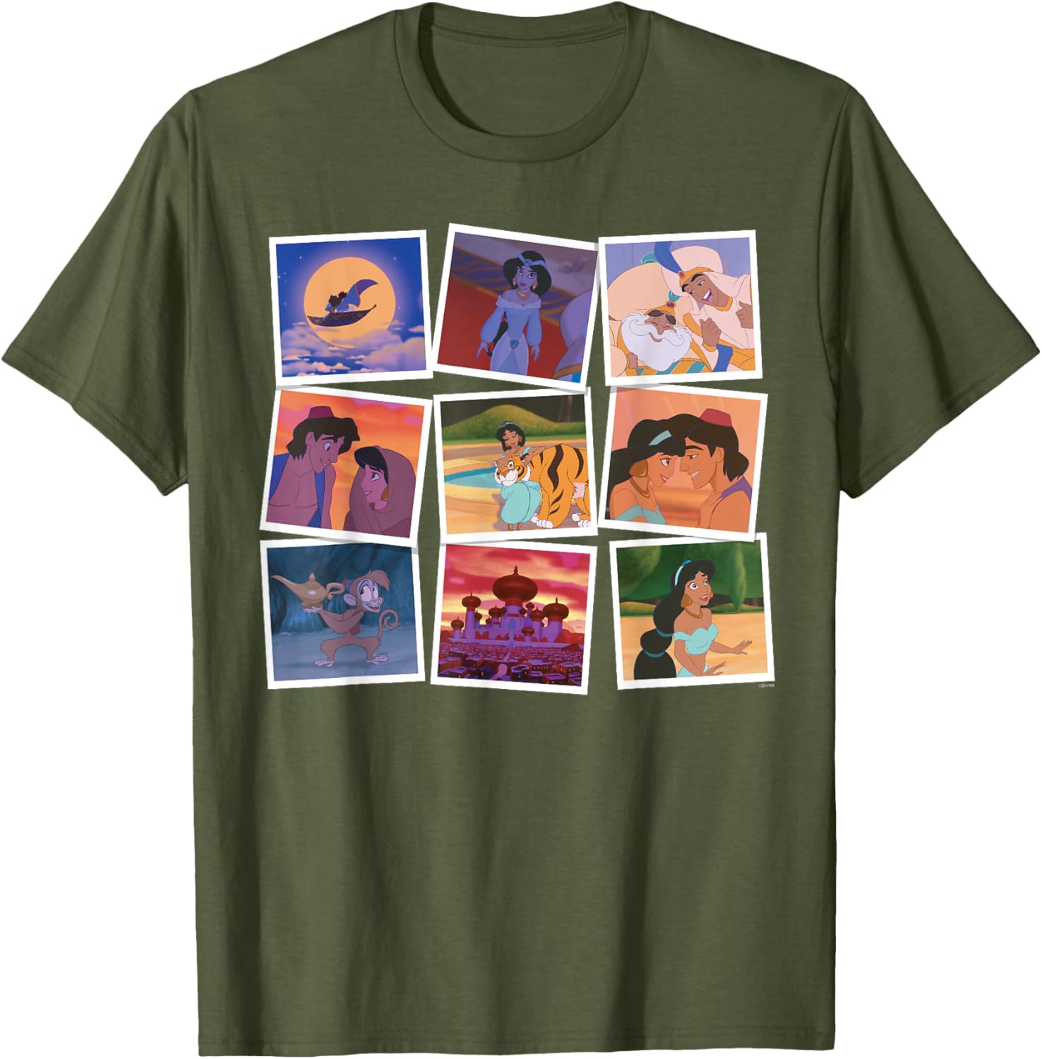 Disney Aladdin and Princess Jasmine Movie Frames T-Shirt for Fans - 16