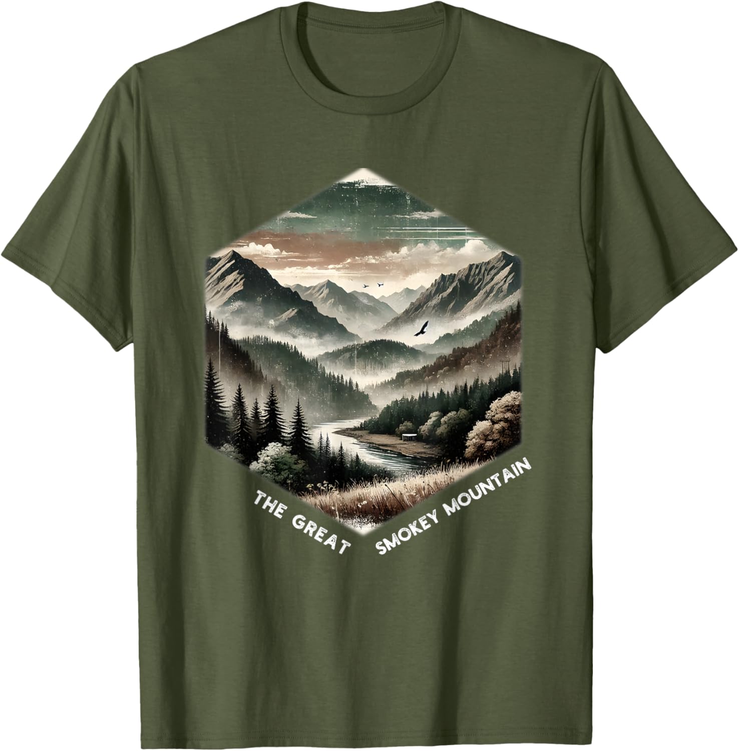 Smoky Mountains Vintage Graphic T-Shirt for Nature Lovers and Adventurers - 1