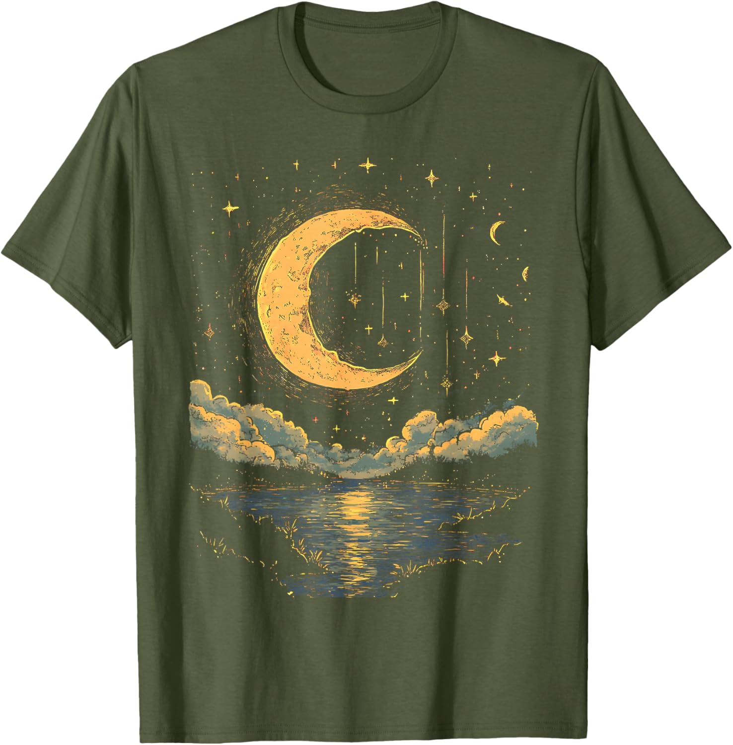 Boho Half Moon Vintage T-Shirt for Celestial Hippie Style Enthusiasts - 10