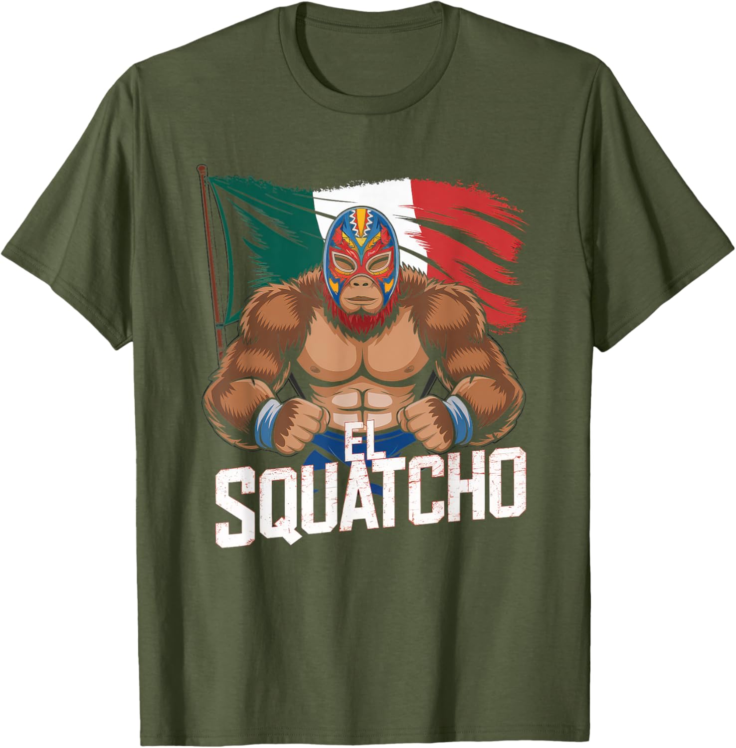 El Squatcho Bigfoot T-Shirt for Men and Women - Fun Sasquatch Design - 22