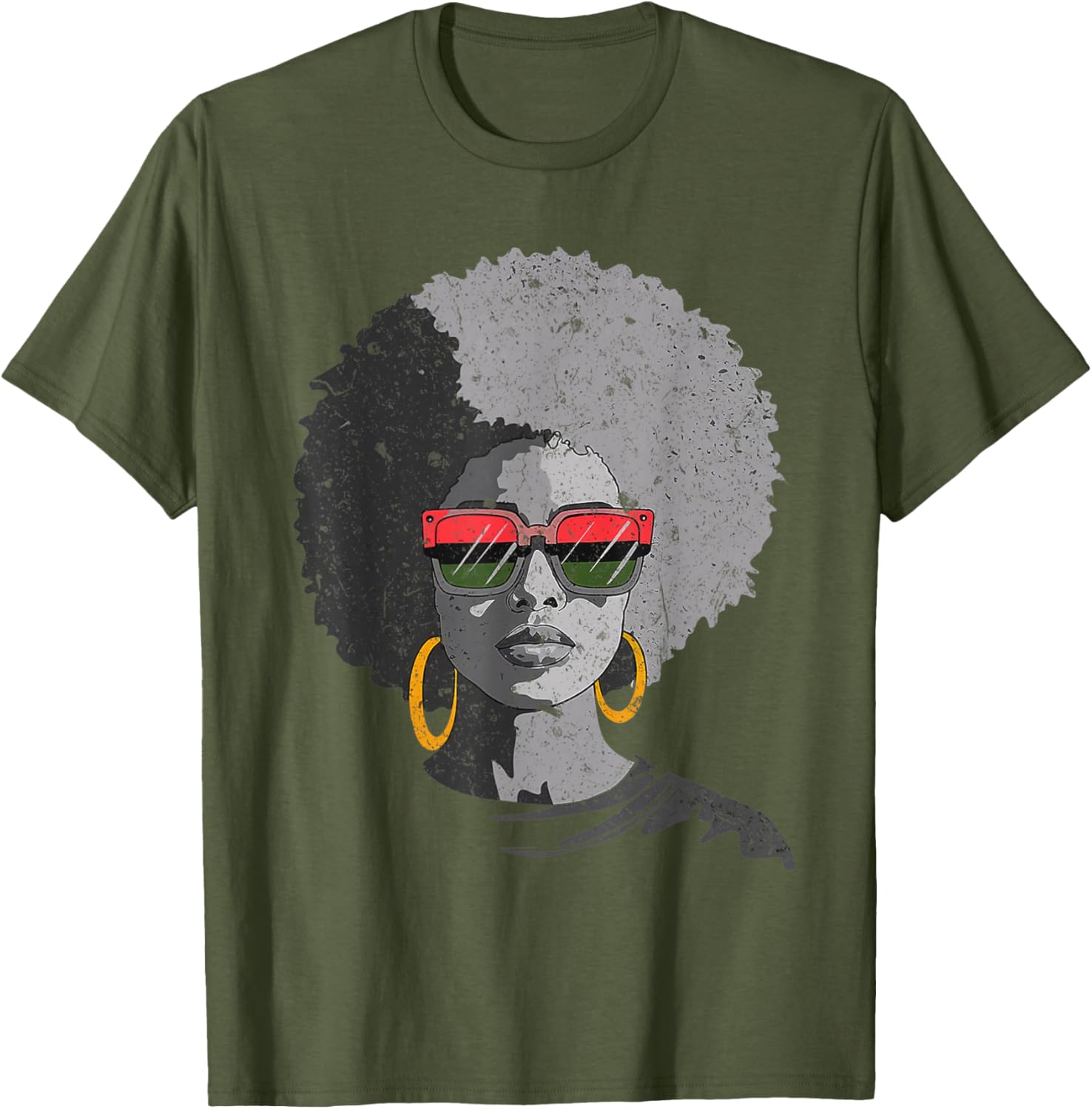Black Queen Afro Melanin Juneteenth T-Shirt for Women - Stylish & Proud - 14
