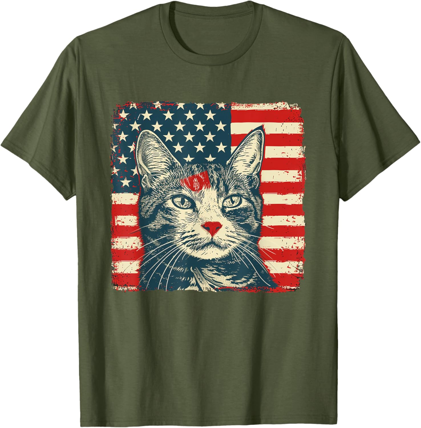 Patriotic Cat Shirt for Fourth of July Celebrations - Unisex T-Shirt - 25