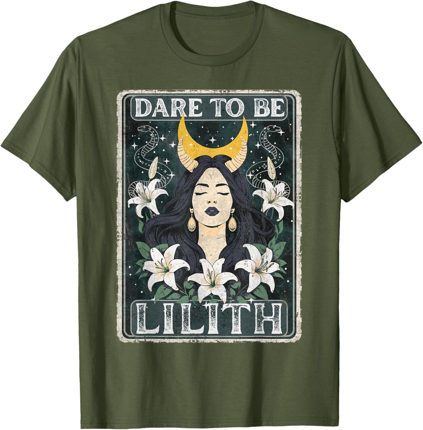 Lilith Tarot Card Goddess T-Shirt for Pagan Witches and Tarot Lovers - 8