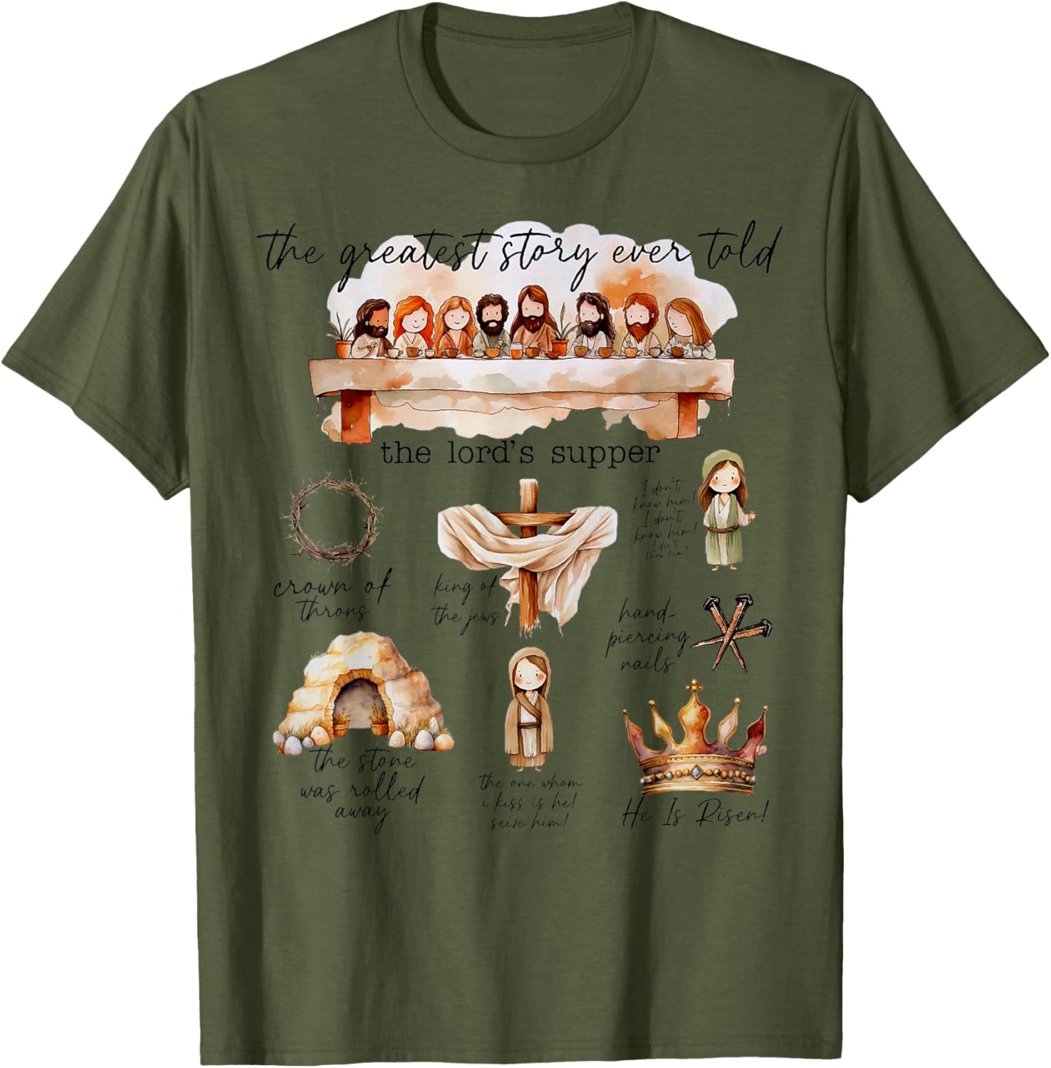 Easter Story T-Shirt The Greatest Story Ever Told for Christian Celebrations - 6