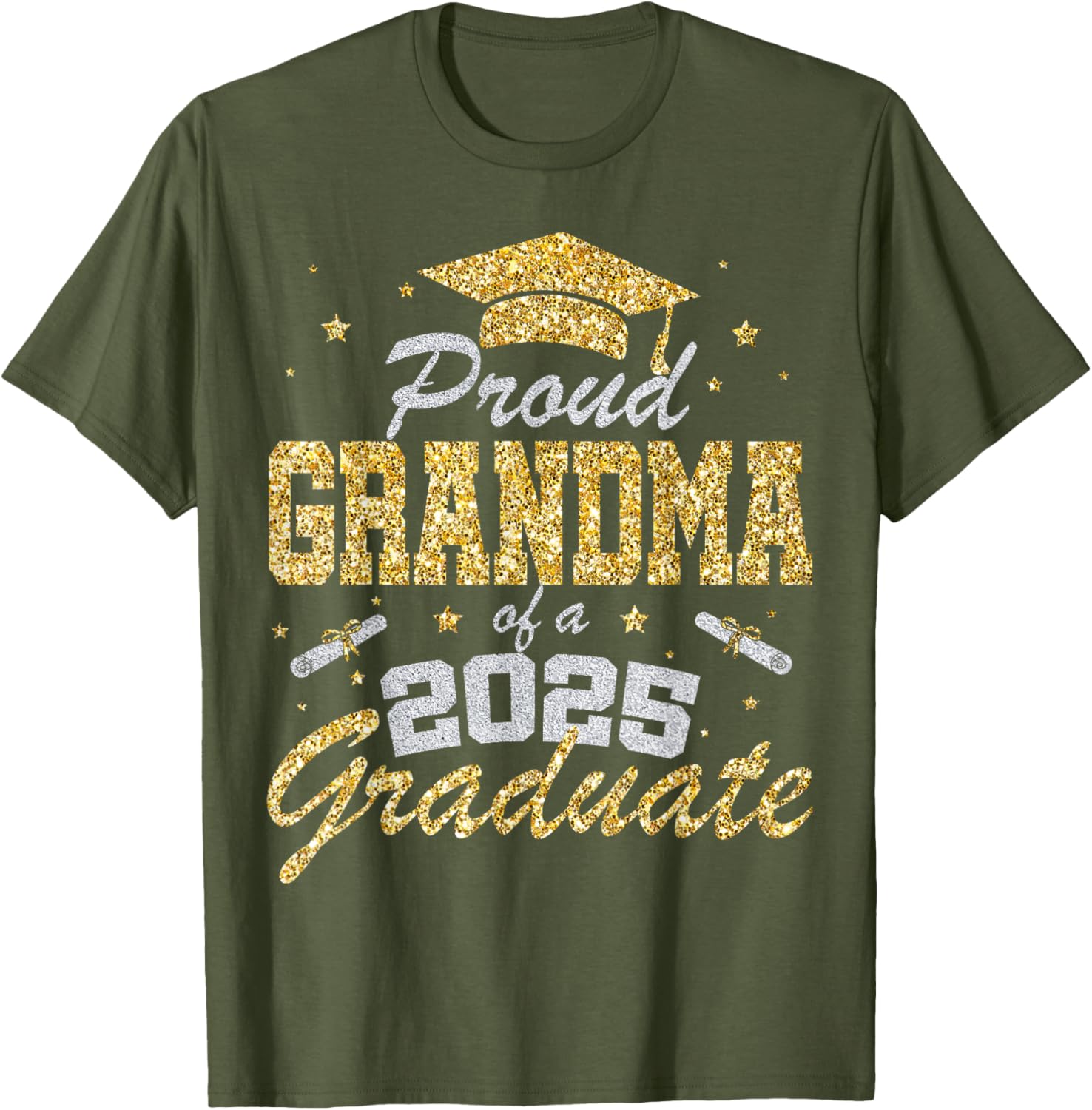 Proud Grandma of 2025 Graduate T-Shirt for Celebrating Senior Year - 15