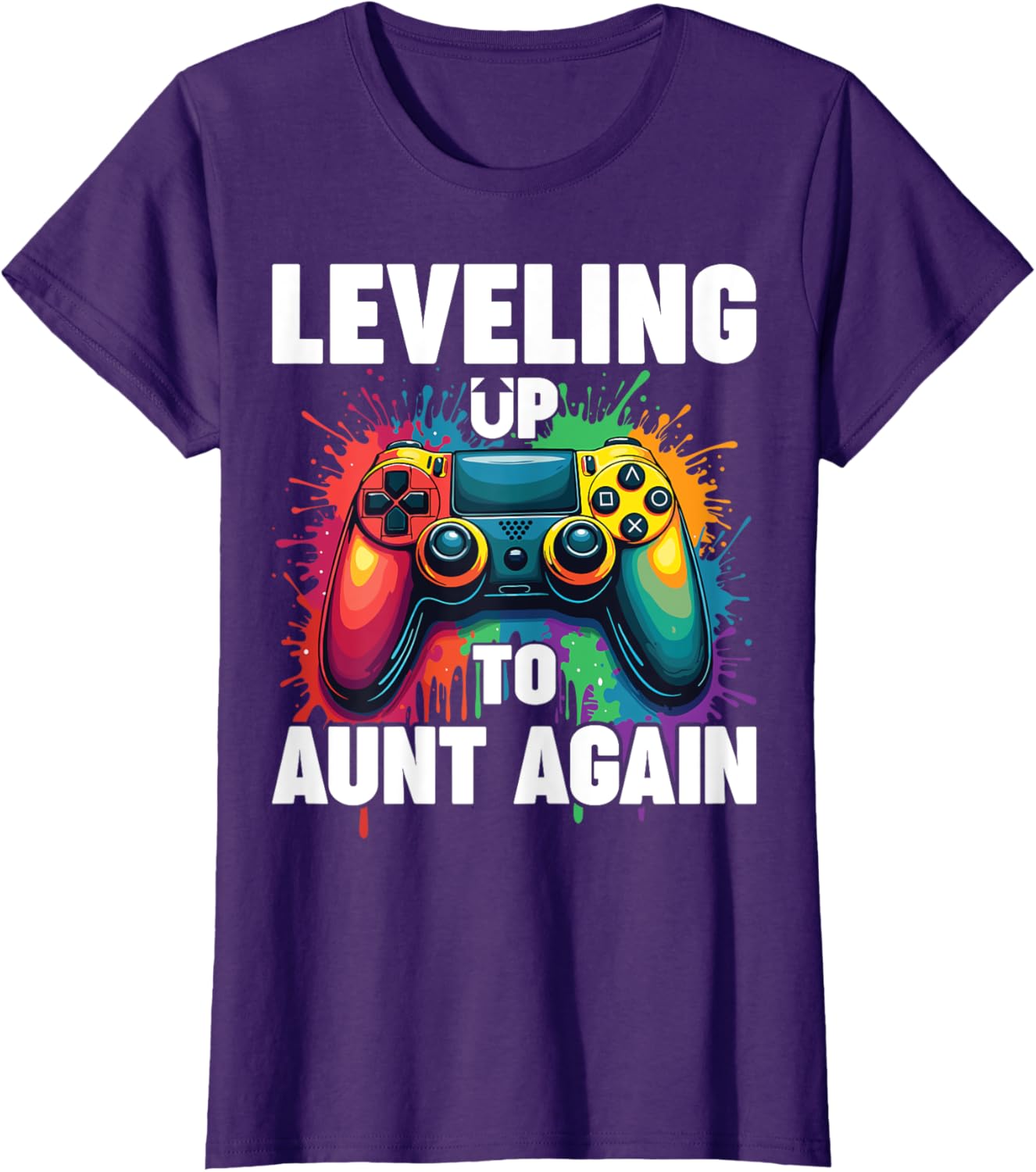 Promoted to Auntie Gender Reveal T-Shirt Leveling Up to Aunt Again - 12