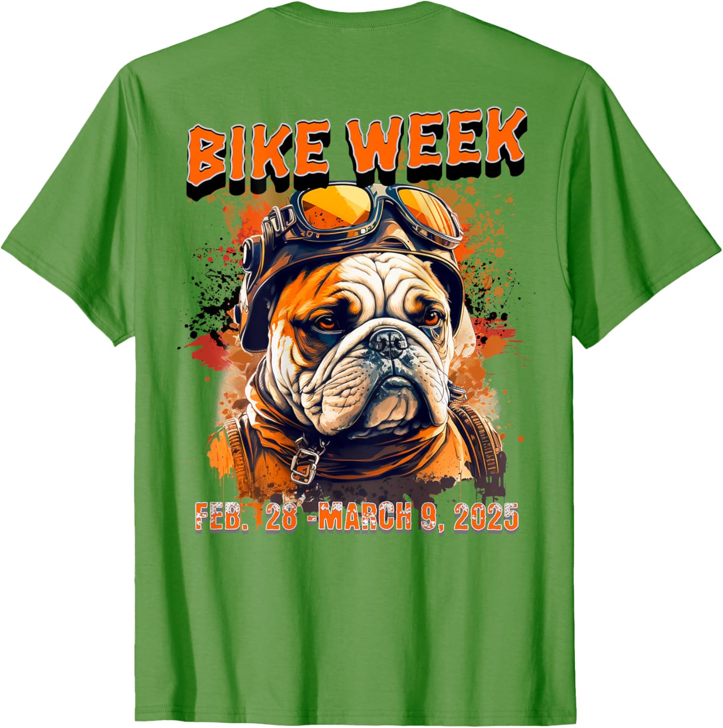 Bike Week 2025 Rally Dog Art T-Shirt for Men, Women, and Kids - 14