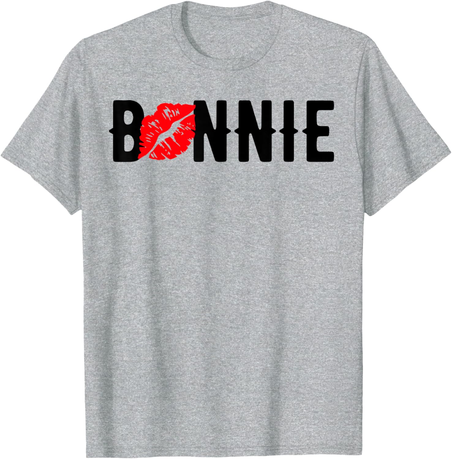 Valentine's Bonnie and Clyde Matching Couple T-Shirts for Love Birds - 1