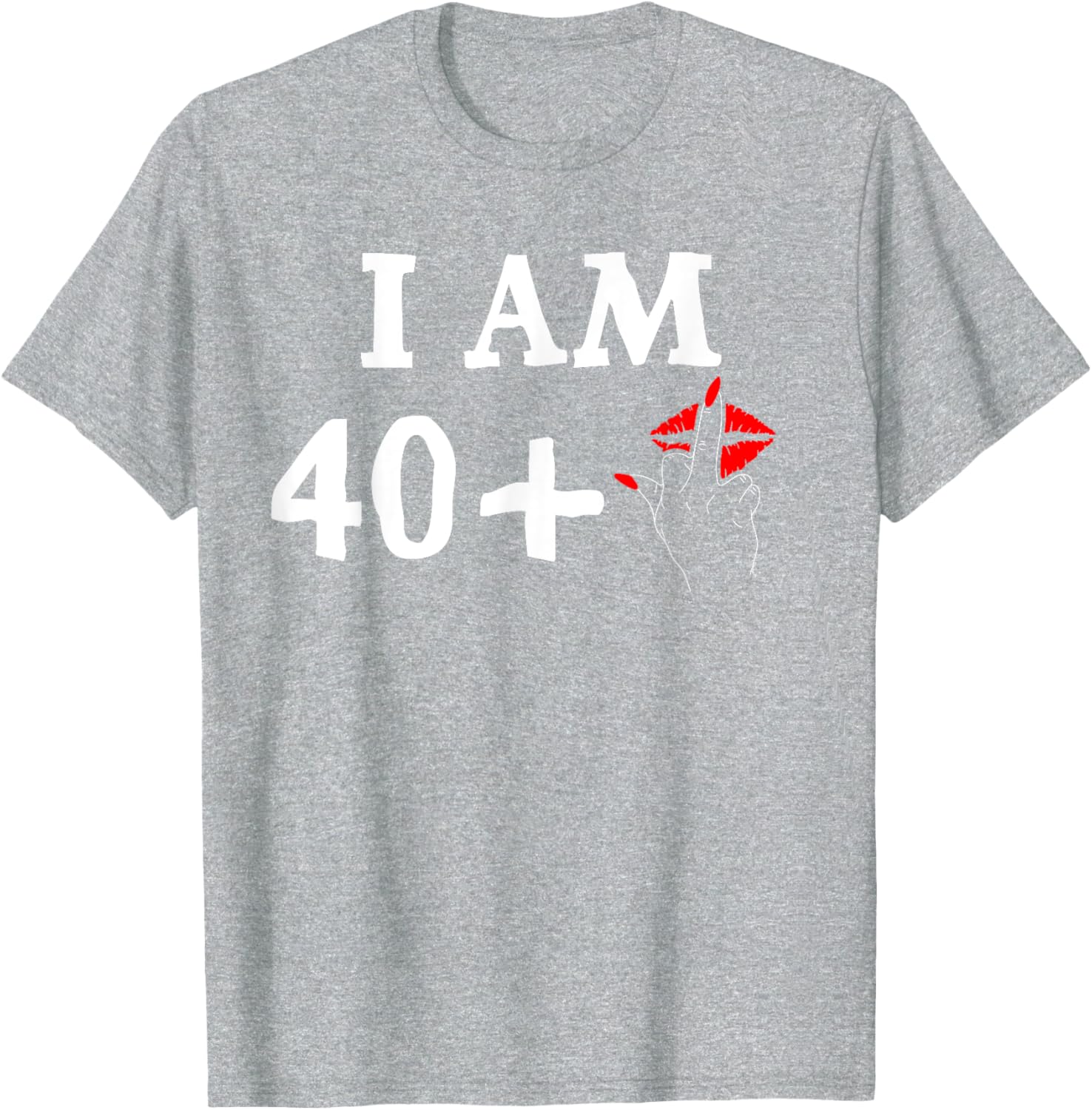 Funny 40th Birthday T-Shirt for Women I Am 40 Plus 1 Middle Finger Tee - 11
