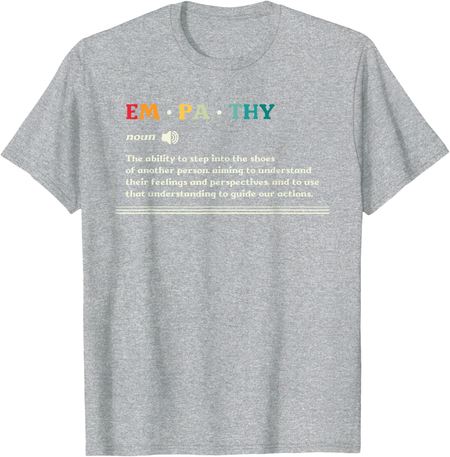 Empathy Noun Ability to Understand Feelings T-Shirt for Compassionate Souls - 21